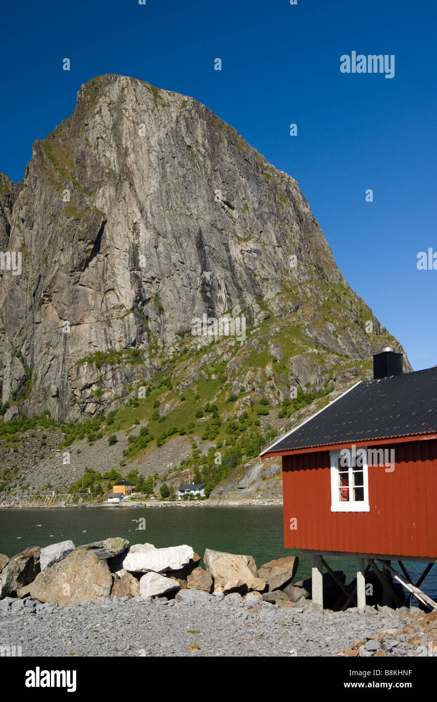 Hamnøy, Moskenesøya, Lofoten, Nordland, Norway, Scandinavia Stock Photo