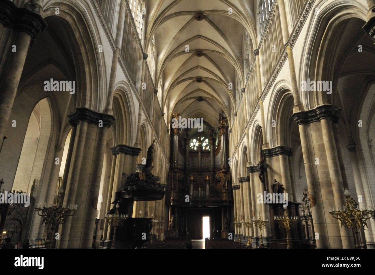 Musical organ Notre Dame Cathedral St Omer France Stock Photo Alamy