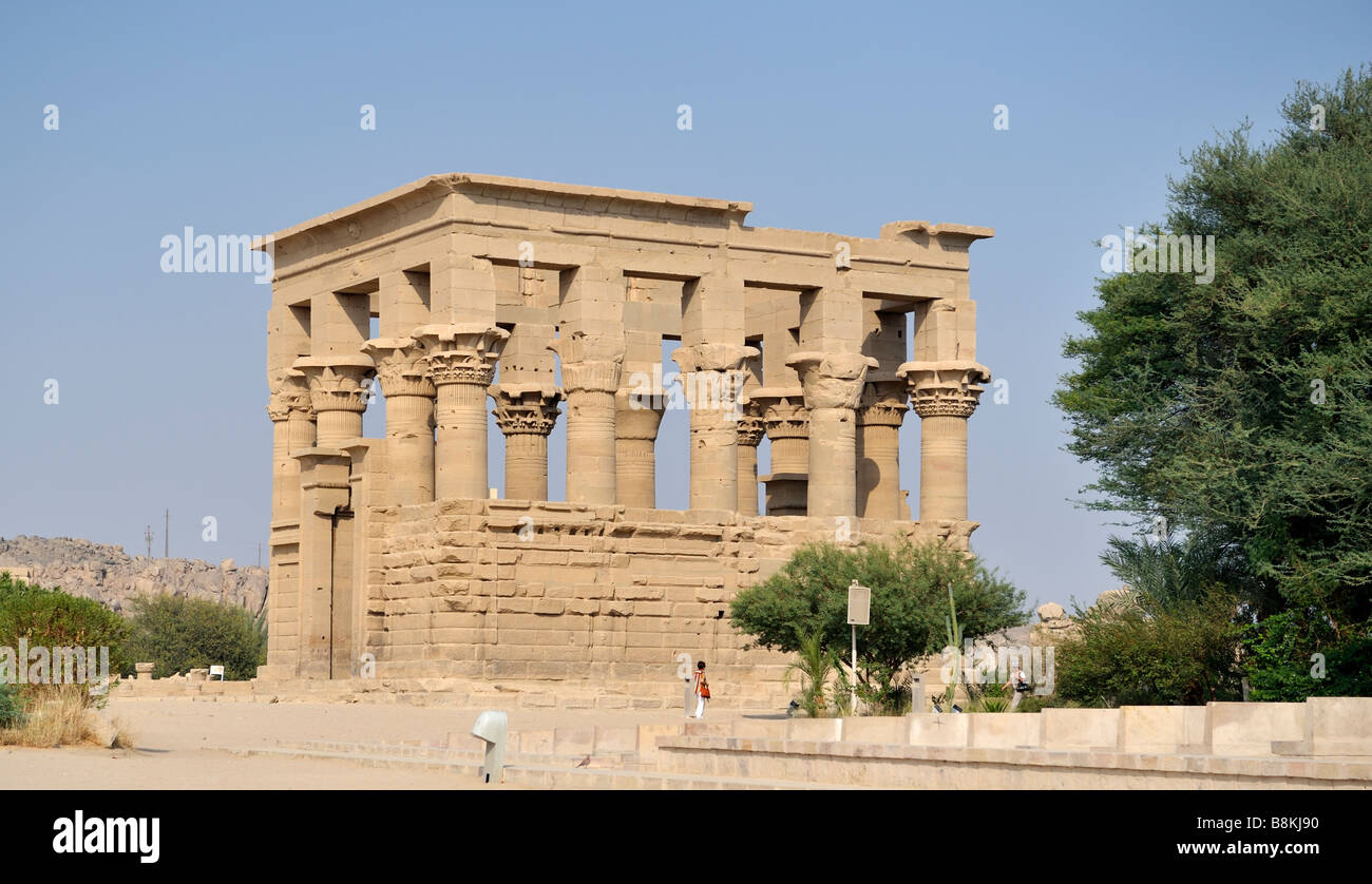 Trajan Kiosk, New Philae Island, Aswan, Egypt 081121 33267 Stock Photo