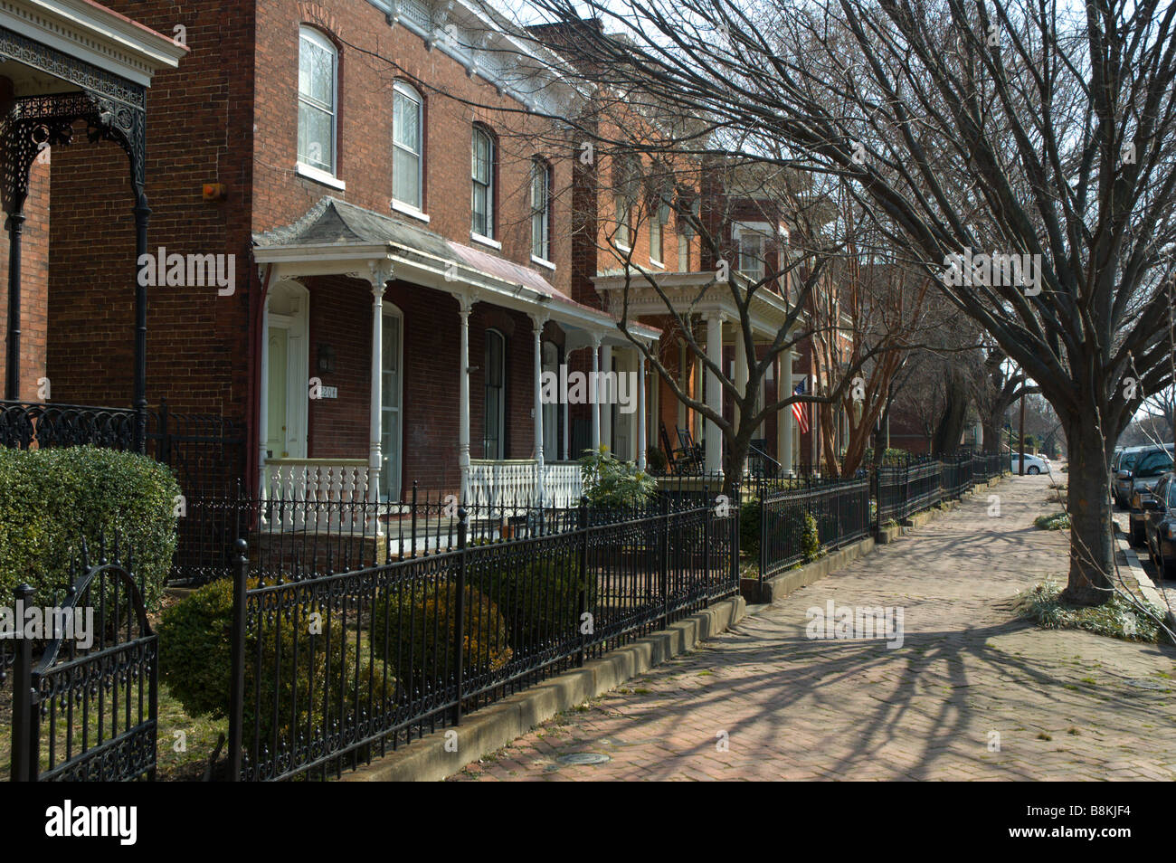 Houses in Church Hill section of Richmond, Virginia Stock Photo