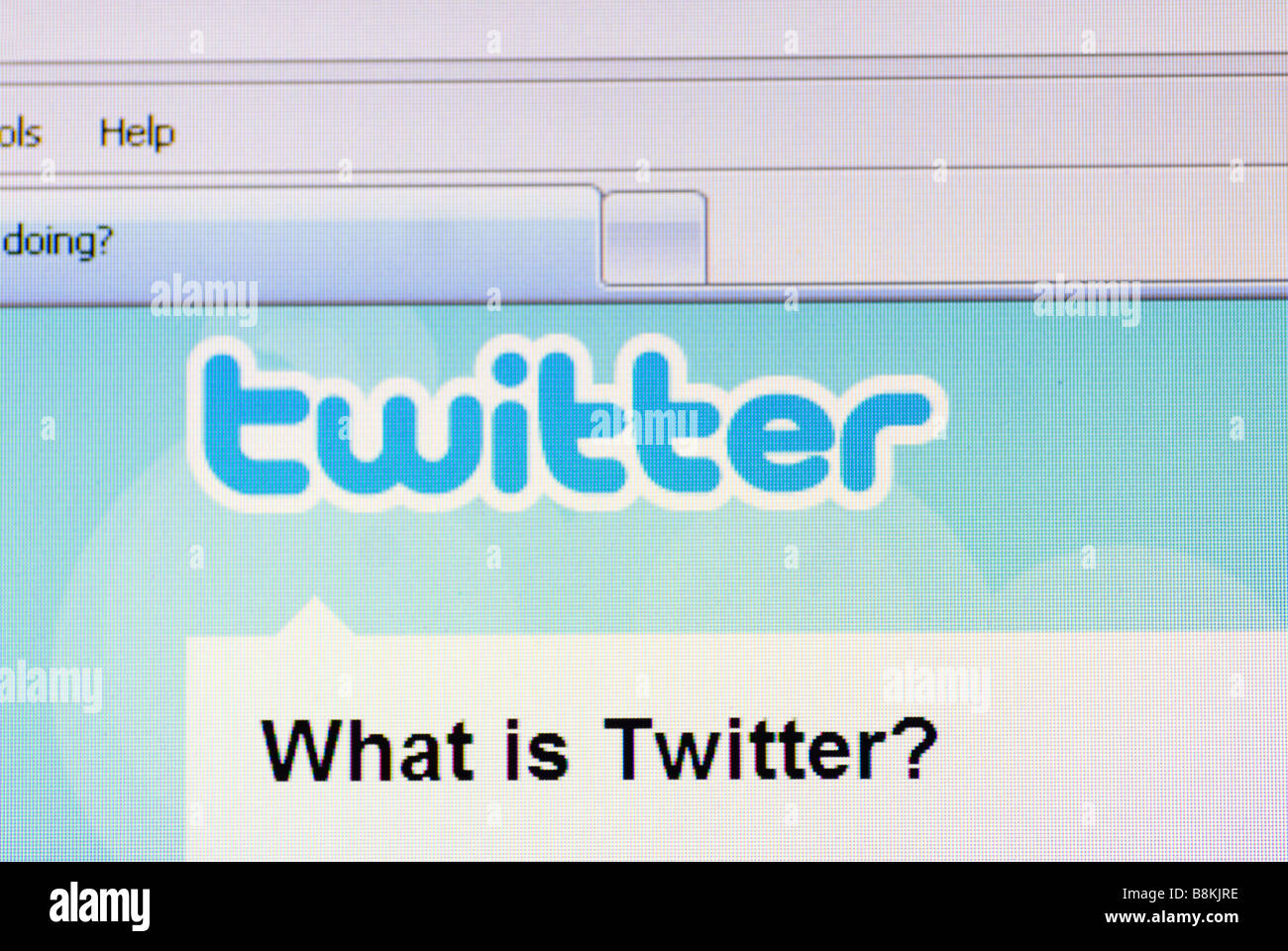 Twitter social networking website Stock Photo