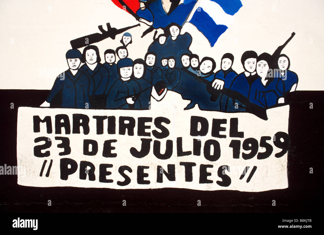 Sandinista mural '23 de julio' 1959 León Nicaragua 'Central America' Stock Photo