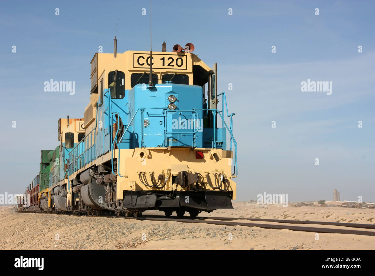 Once the longest train in the world. Iron ore train near Zouerat
