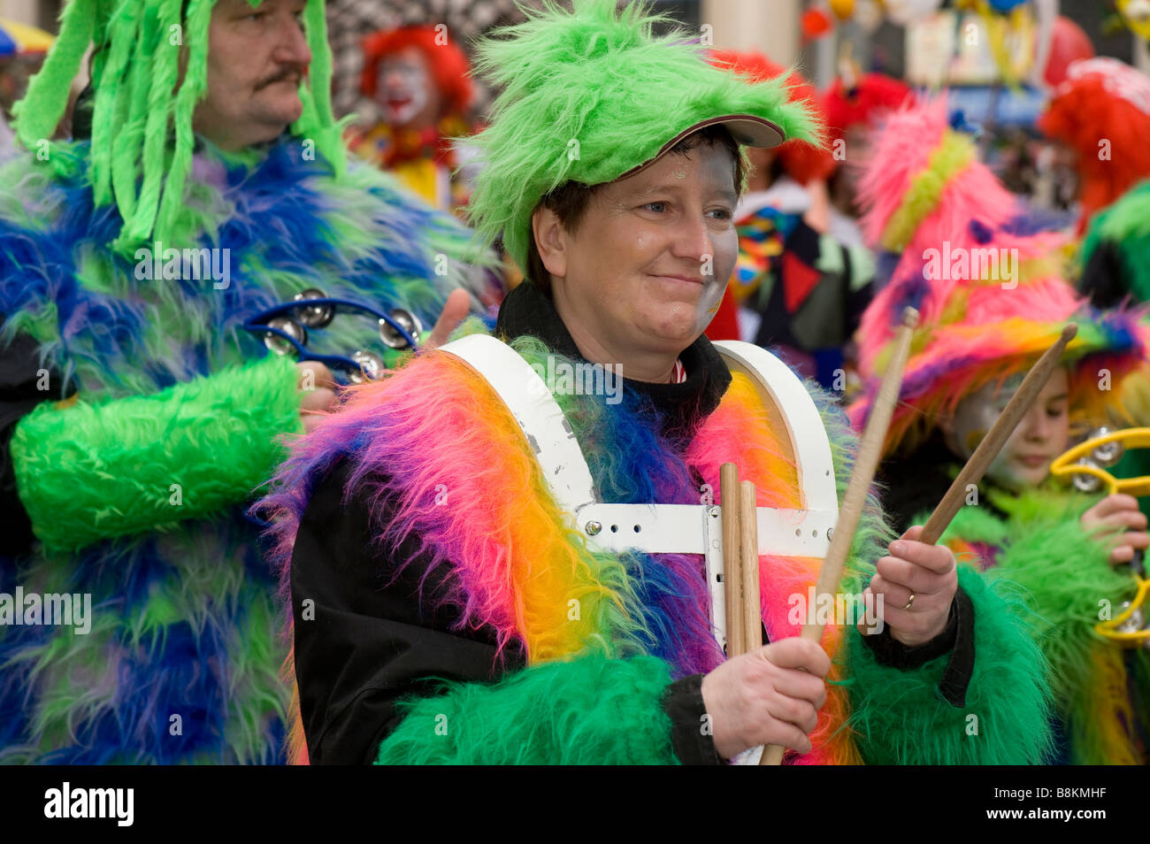 Colourful street carnival in Germany. Stock Photo