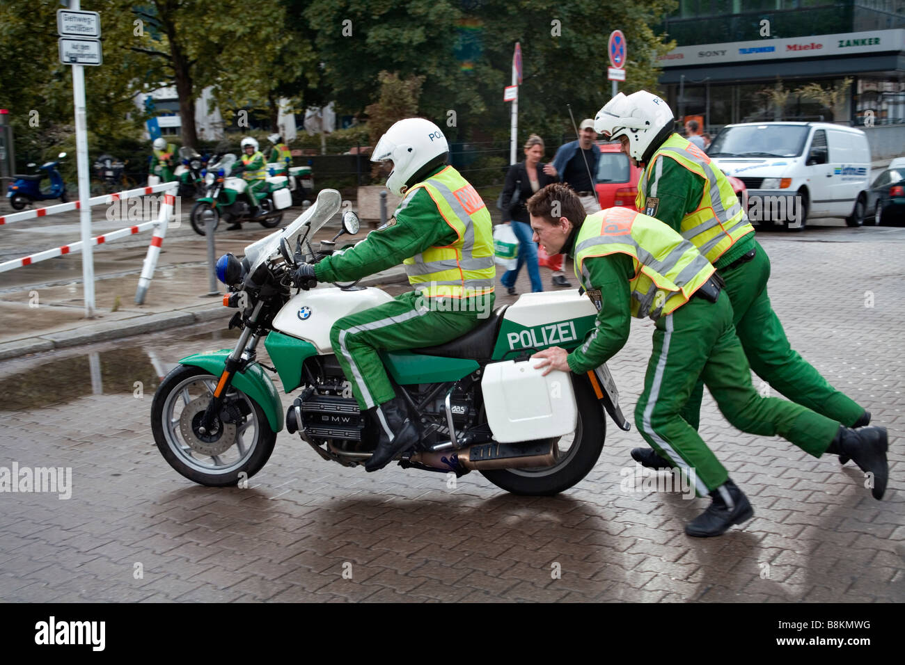 German cheap police motorcycle