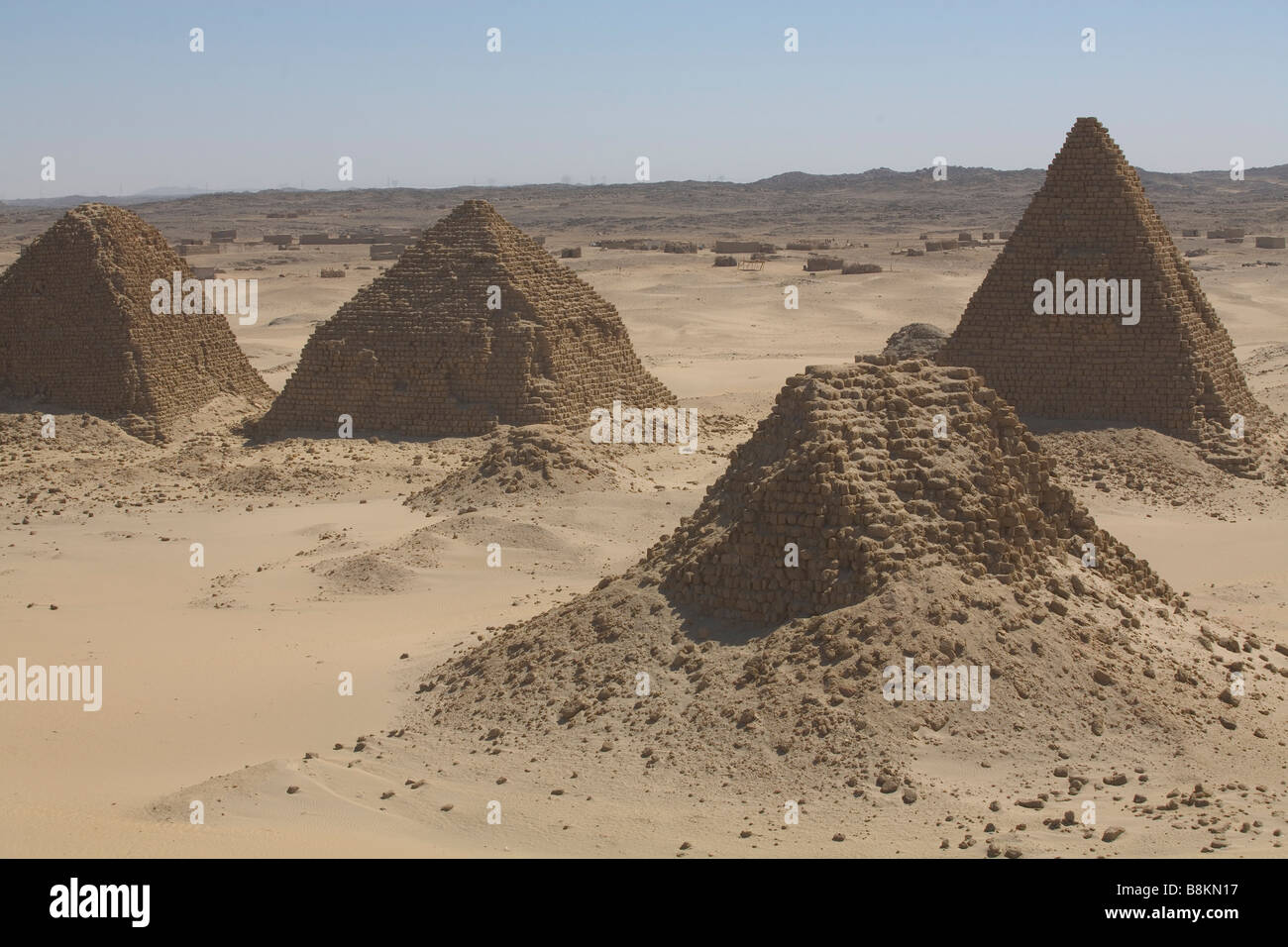 Pharaonic pyramids from old Napata kingdom in Nuri, Sudan Stock Photo