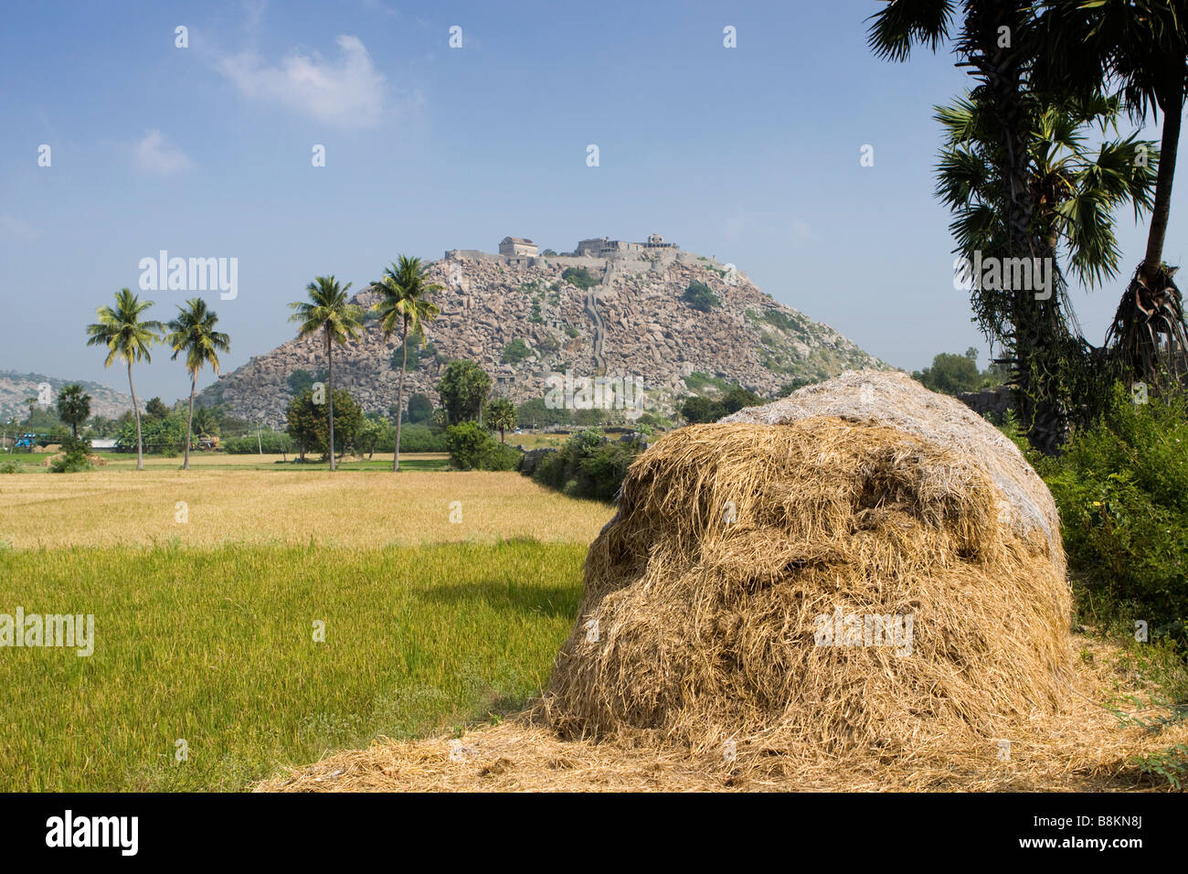 India Tamil Nadu Gingee Fort Krishnagiri hilltop fort Stock Photo