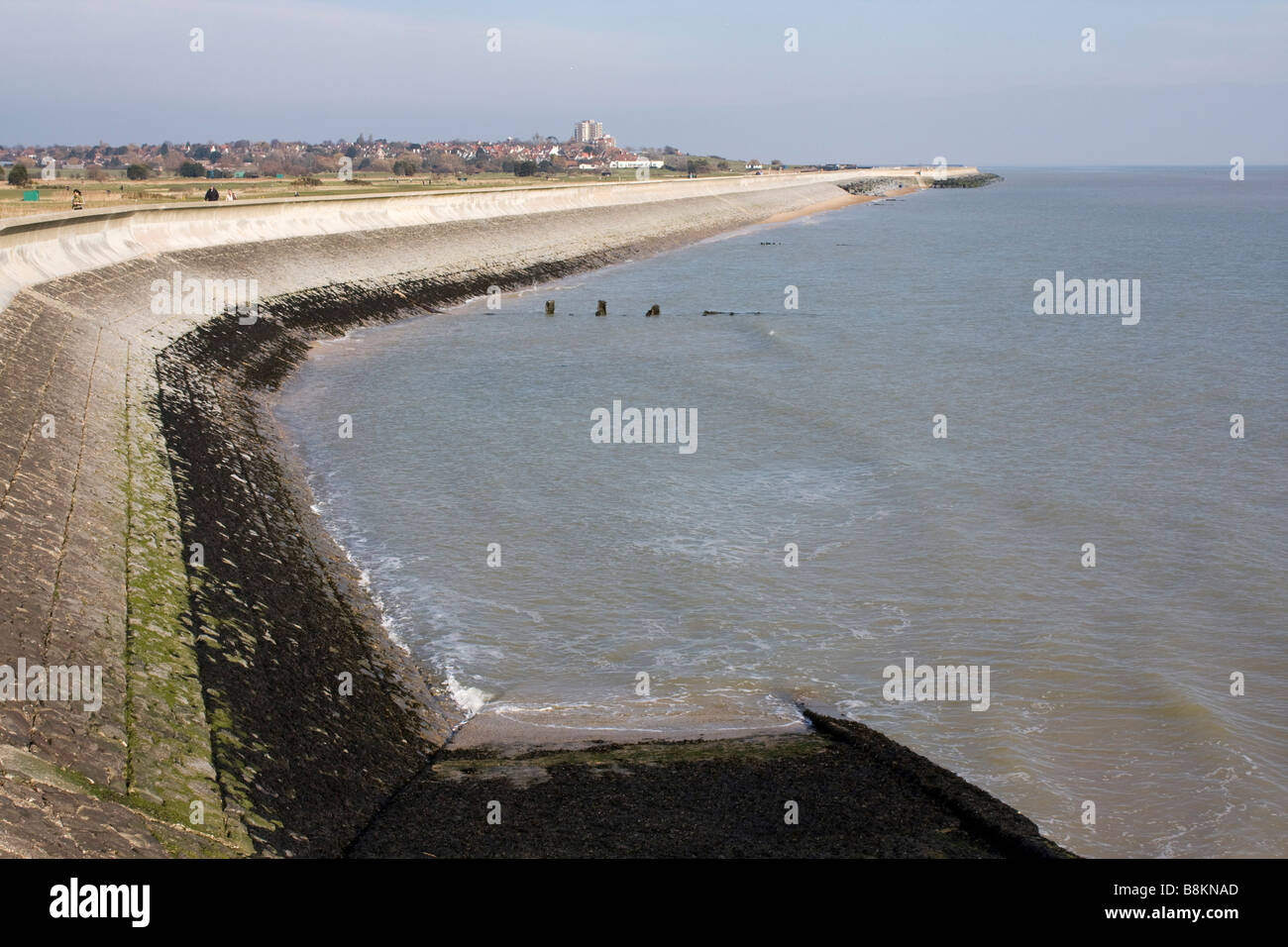 Concrete Sea Protection Blocks Against Erosion Essex Coast Between ...