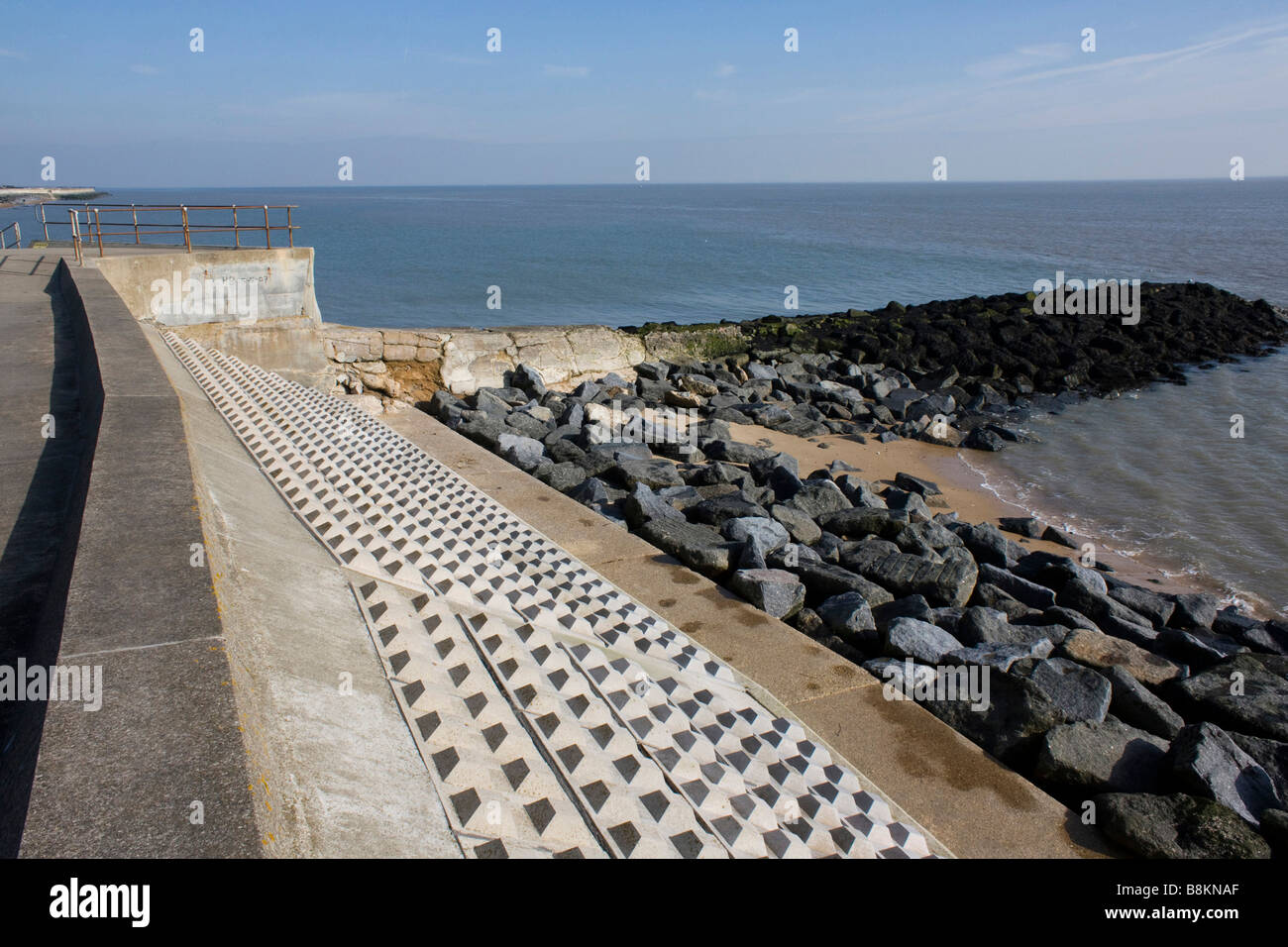concrete sea protection blocks against erosion essex coast between