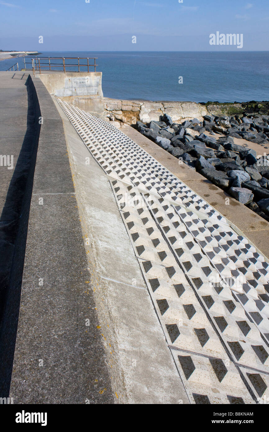 concrete sea protection blocks against erosion essex coast between