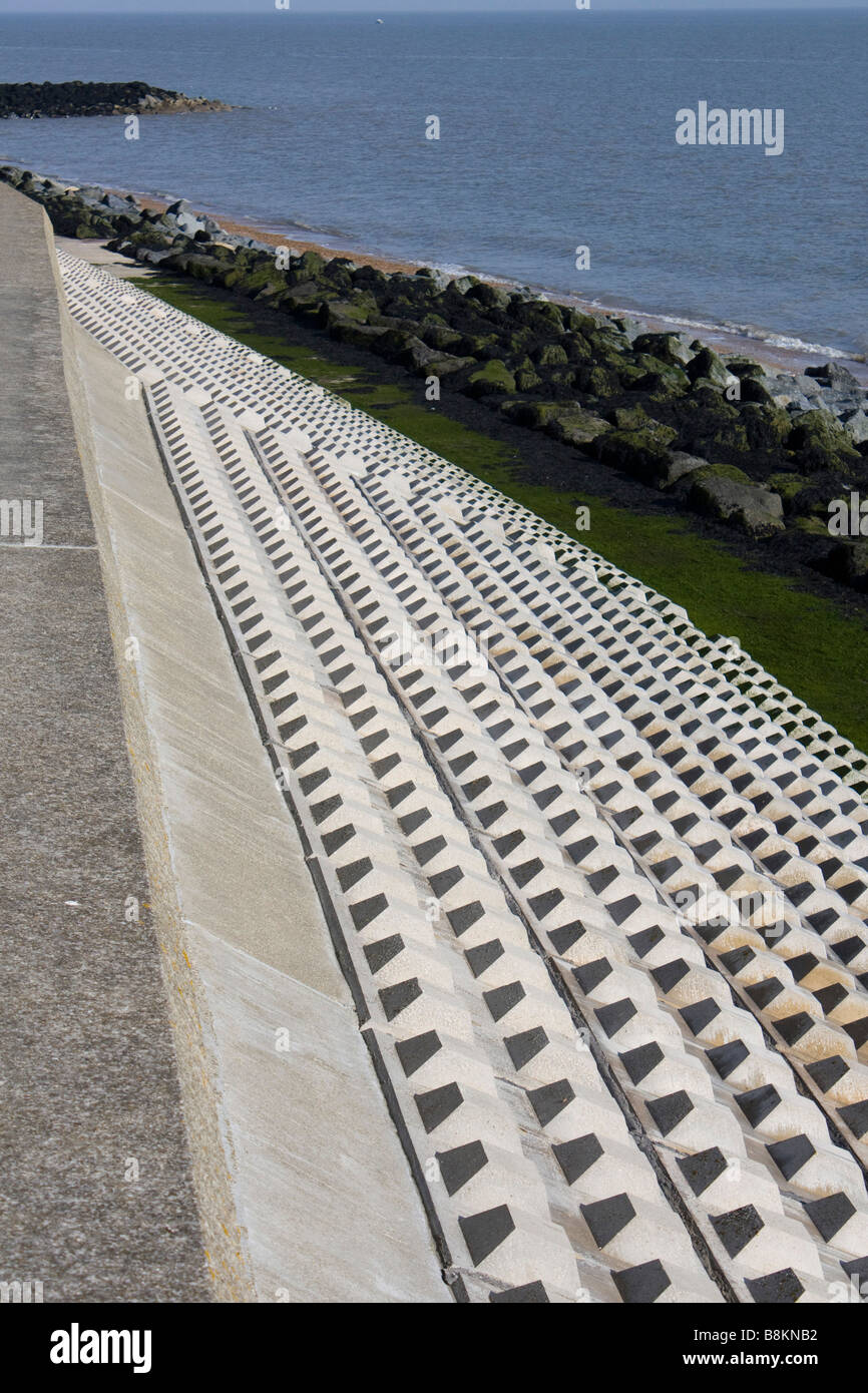 concrete sea protection blocks against erosion essex coast between
