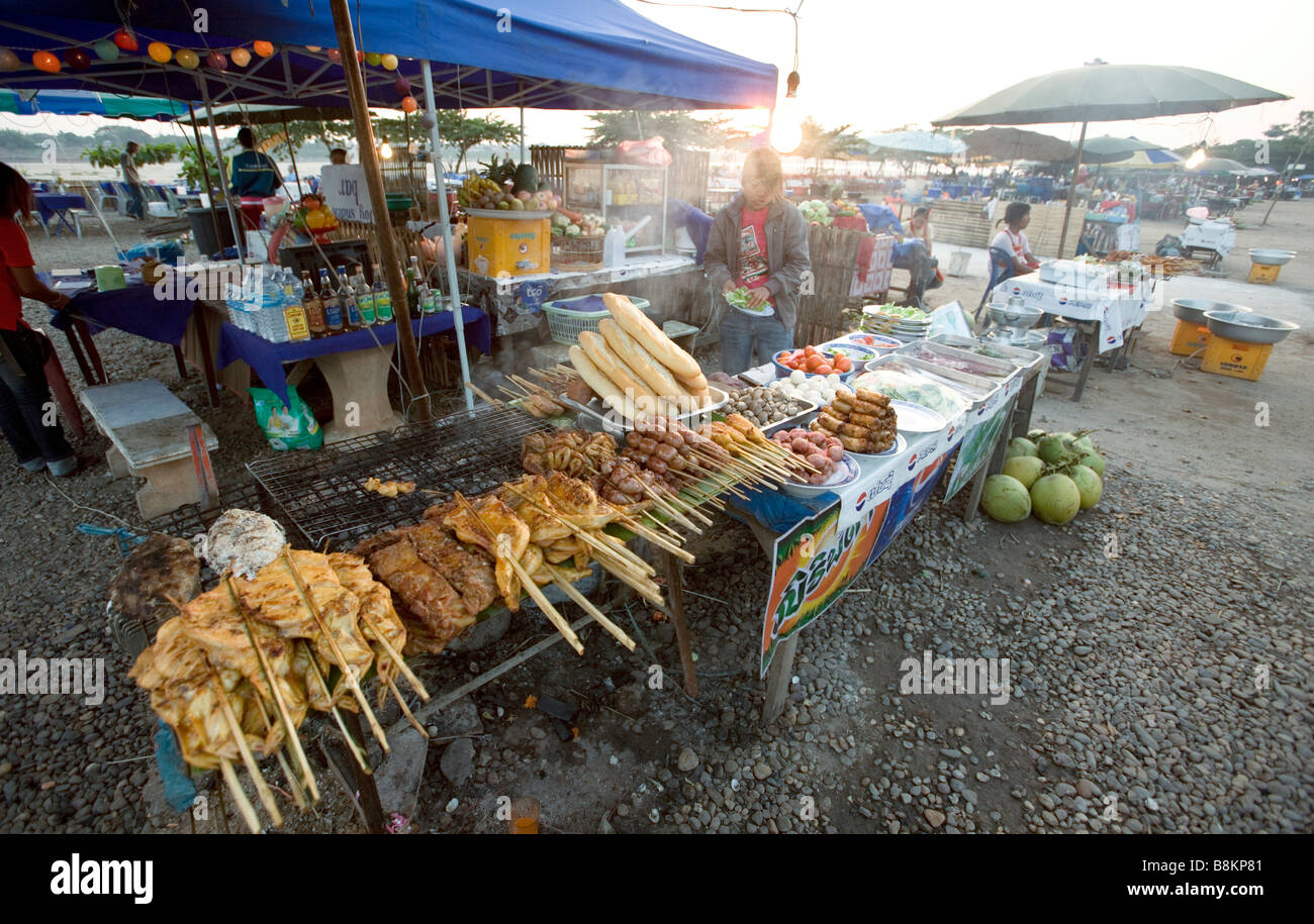 Laos Vientiane Restaurant Stock Photo Alamy