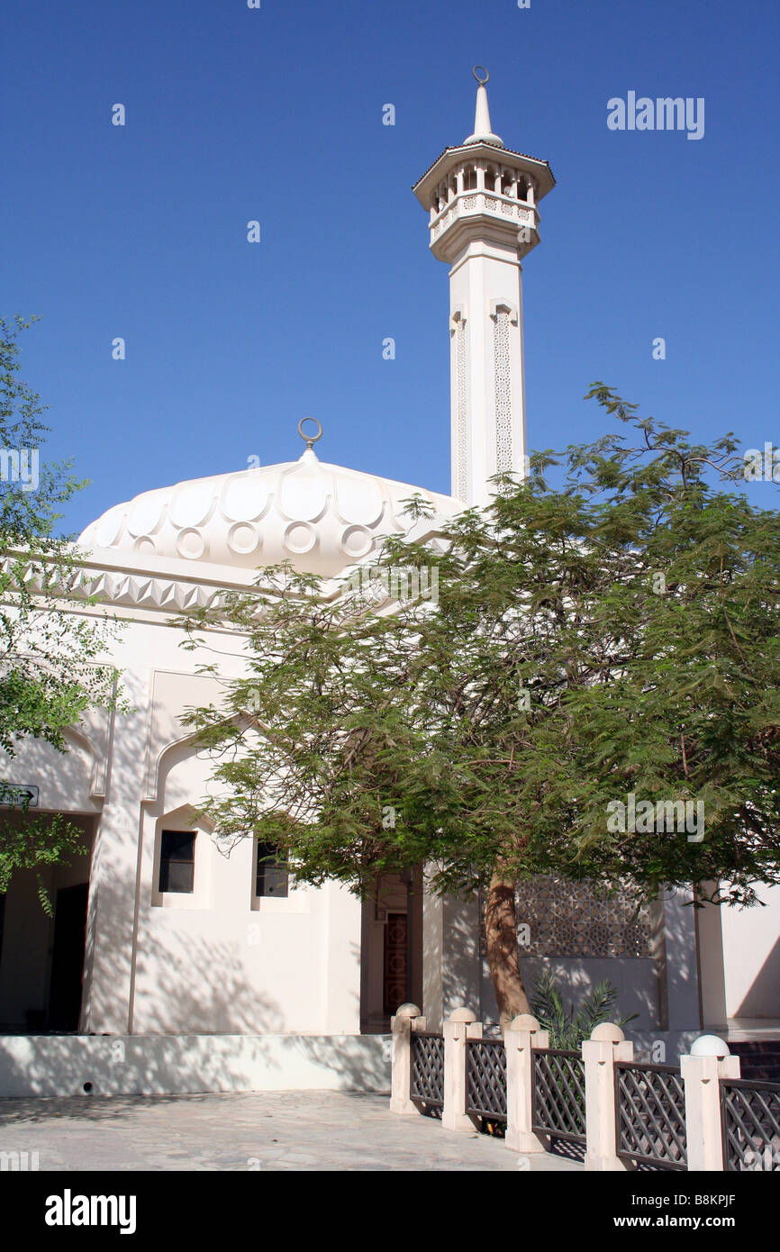 Mosque in Historic Bastakia Quarter in Bur Dubai in UAE of Dubai Stock Photo