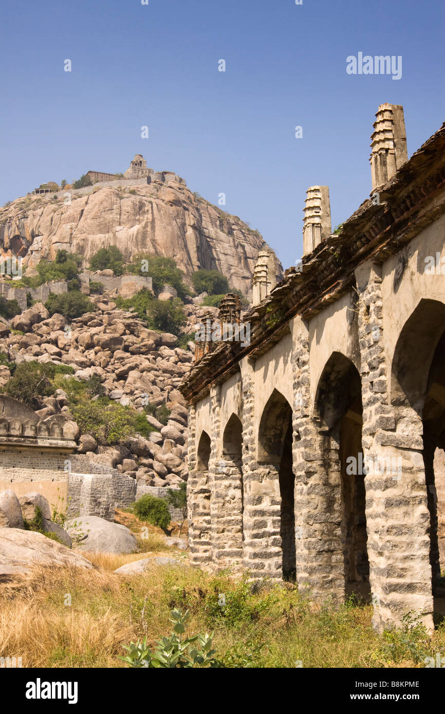 India Tamil Nadu Gingee Fort Rajagiri inner fort from the magazine ...