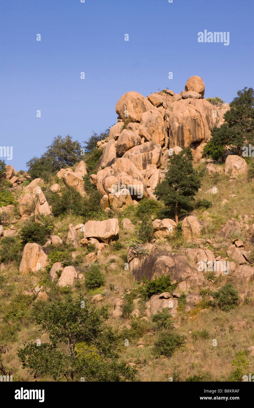 India Tamil Nadu Tiruvannamalai Mount Arunachala rocky landscape Stock Photo