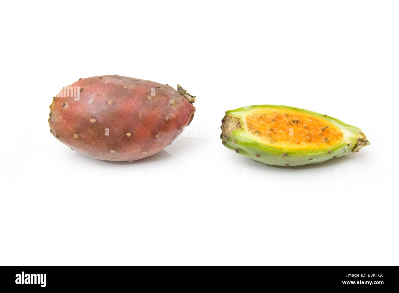 Cactus fruit prickly pears isolated on a white studio background Stock Photo