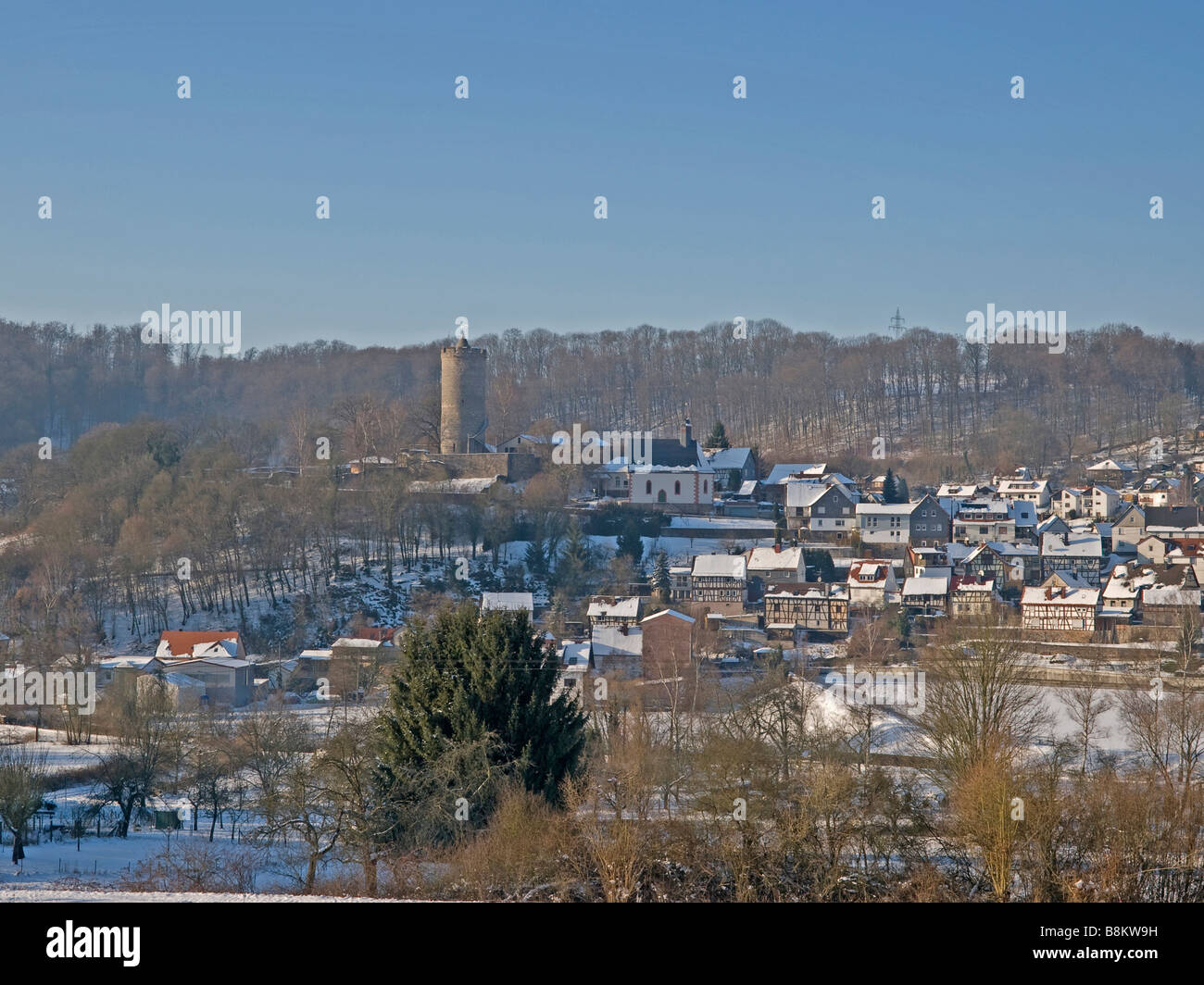 Castle of the village Lißberg a district of Ortenberg Stock Photo