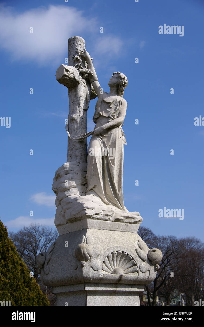 Sculpture in Greenwood cemetery, Brooklyn NY Stock Photo Alamy