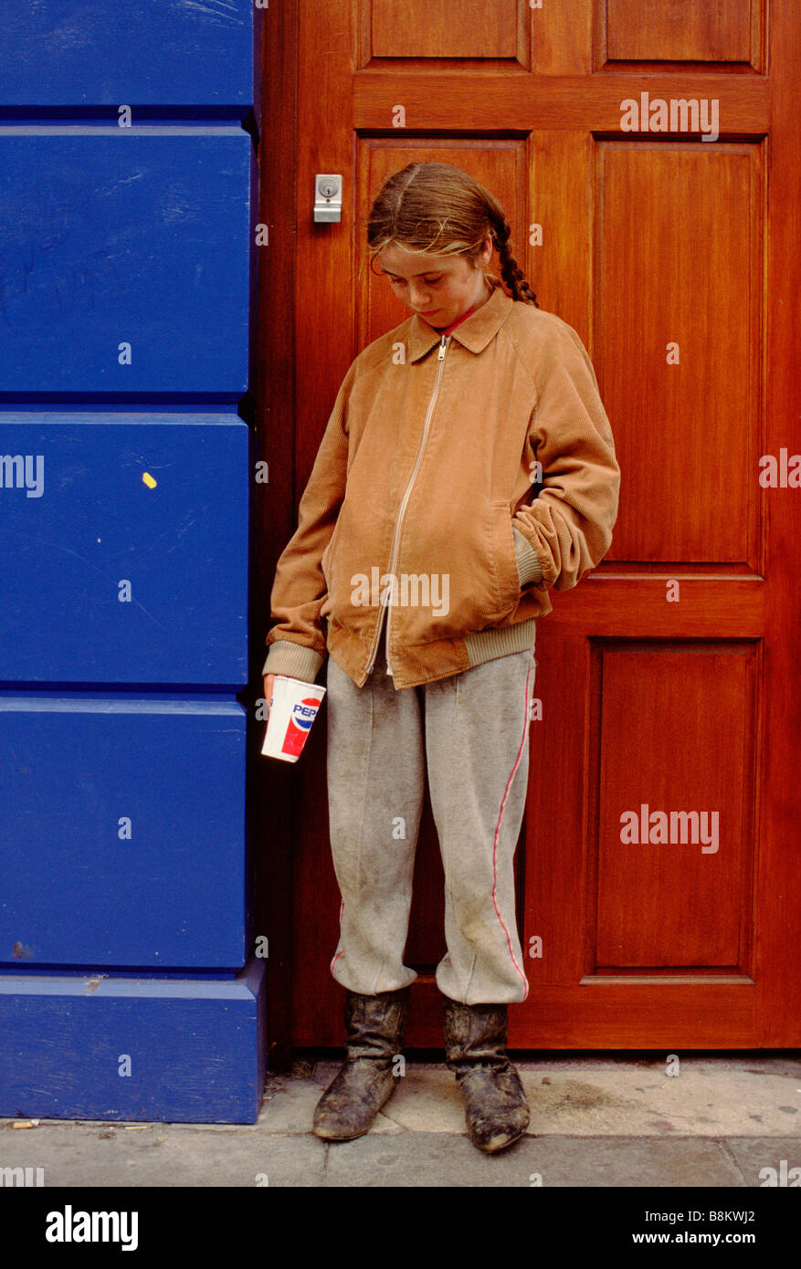 Dublin Ireland: A child begs on the streets Stock Photo - Alamy