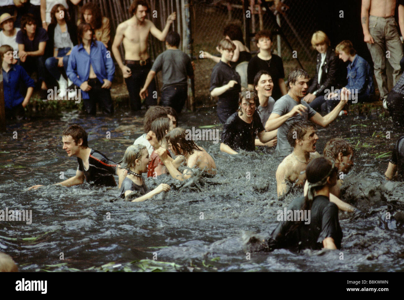 Crystal Palace London UK Royal Wedding Alternative Festival The audience for Ian Dury The Blockheads Stock Photo
