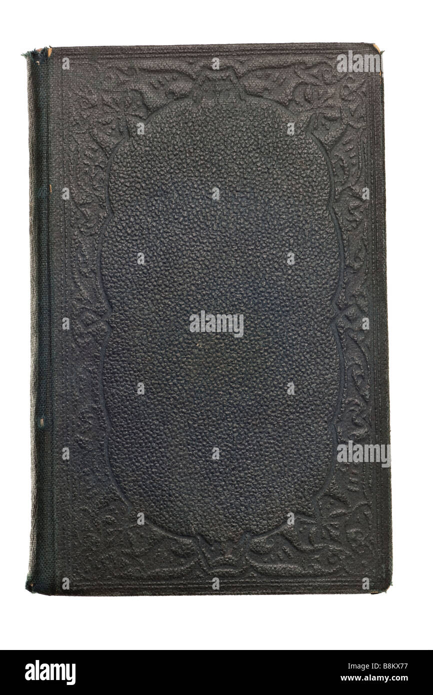 Antique book from the 1800 s isolated on white background Stock Photo