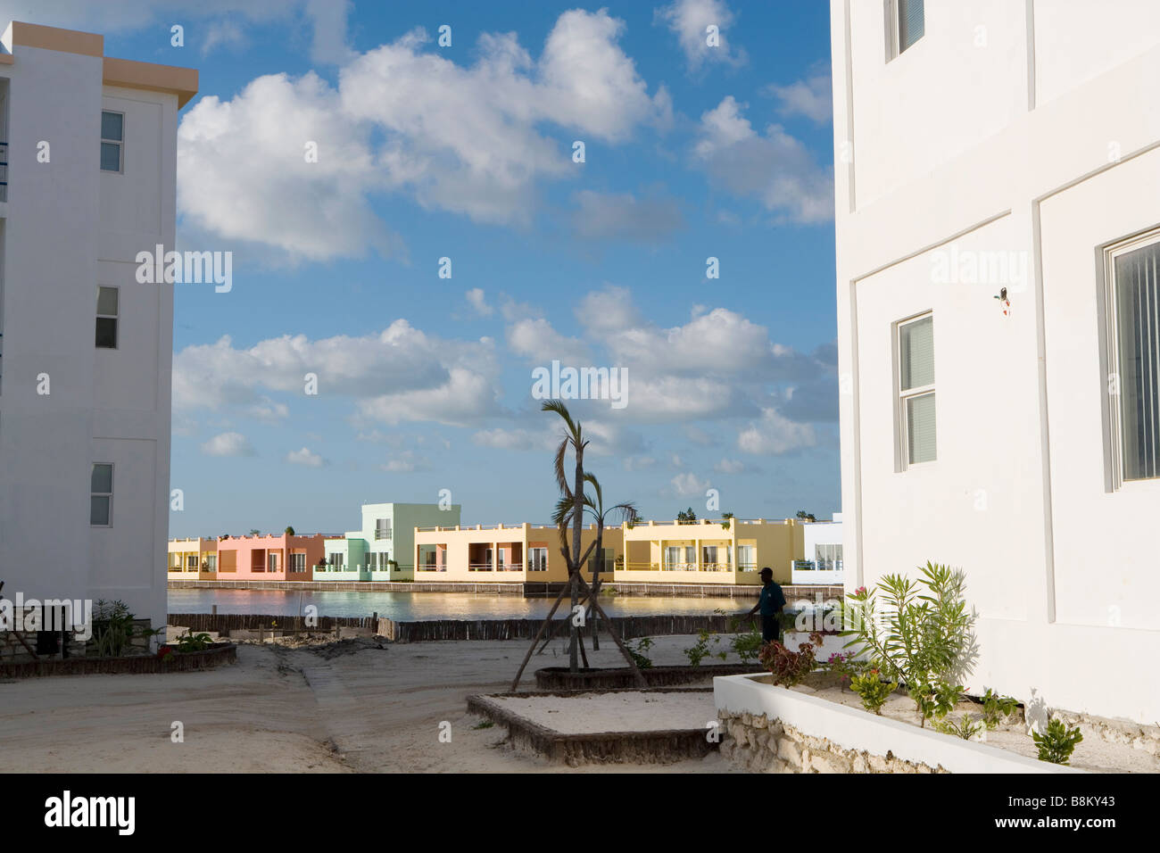 New, empty housing development in the late afternoon sun in the Gulf of ...