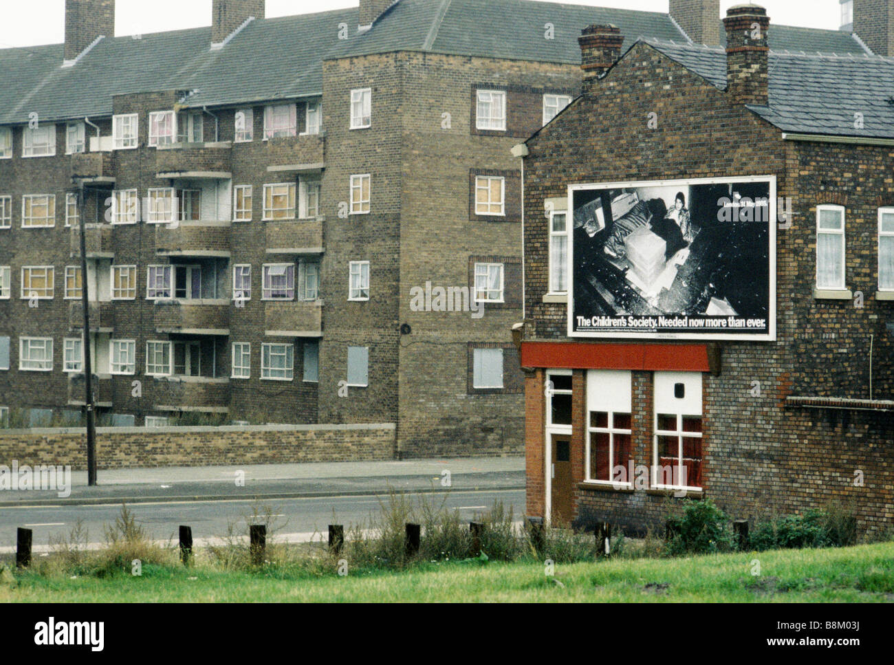 Toxteth Liverpool A view of housing estates, some of the flats are