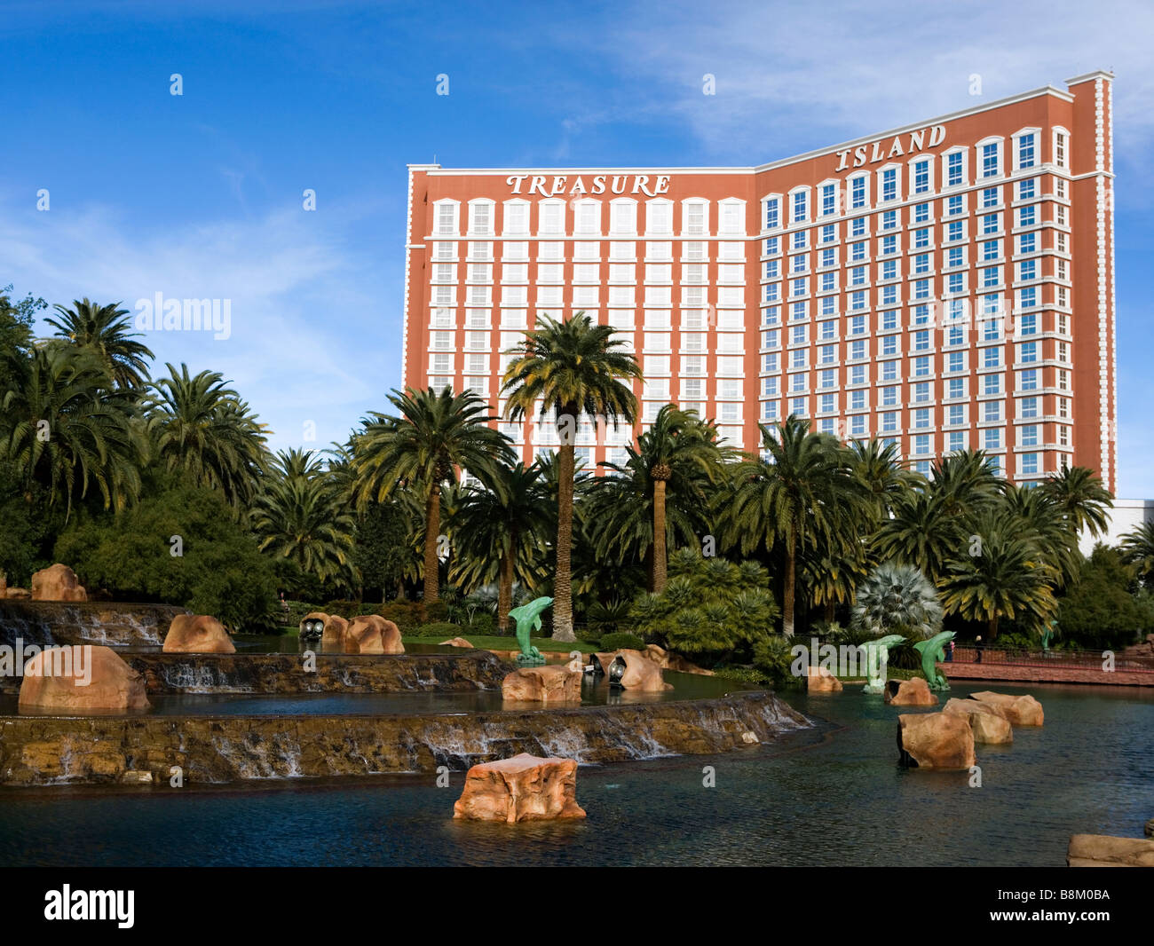 Treasure Island hotel and casino on the Las Vegas strip, Nevada, USA Stock Photo
