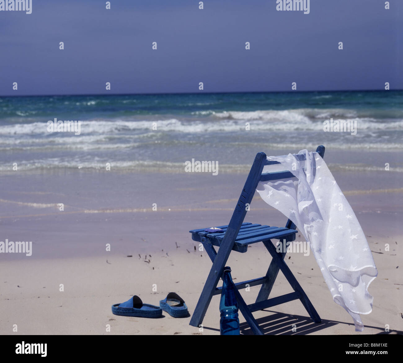 chair on the beach Stock Photo