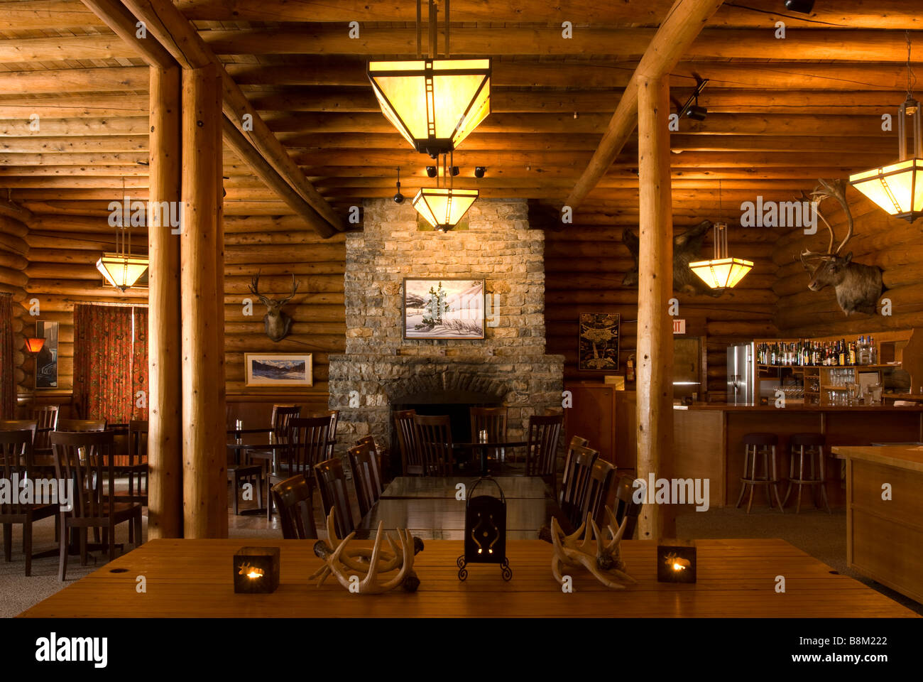 Num Ti Jah Lodge, Banff National Park, Alberta, Canada Stock Photo - Alamy