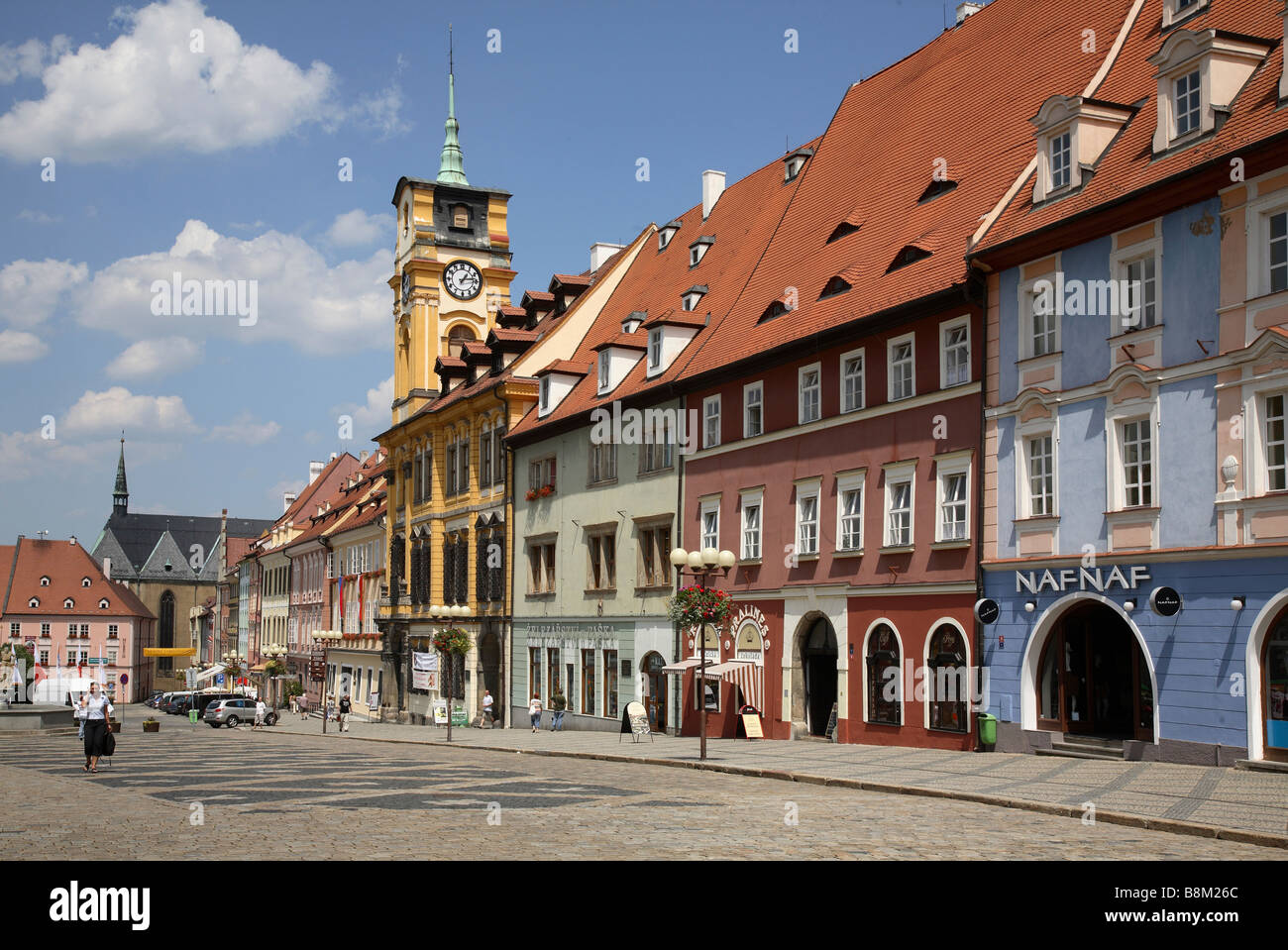 Marktplatz und Zentrum von Eger Cheb Egerland Tschechische Republik Stock Photo