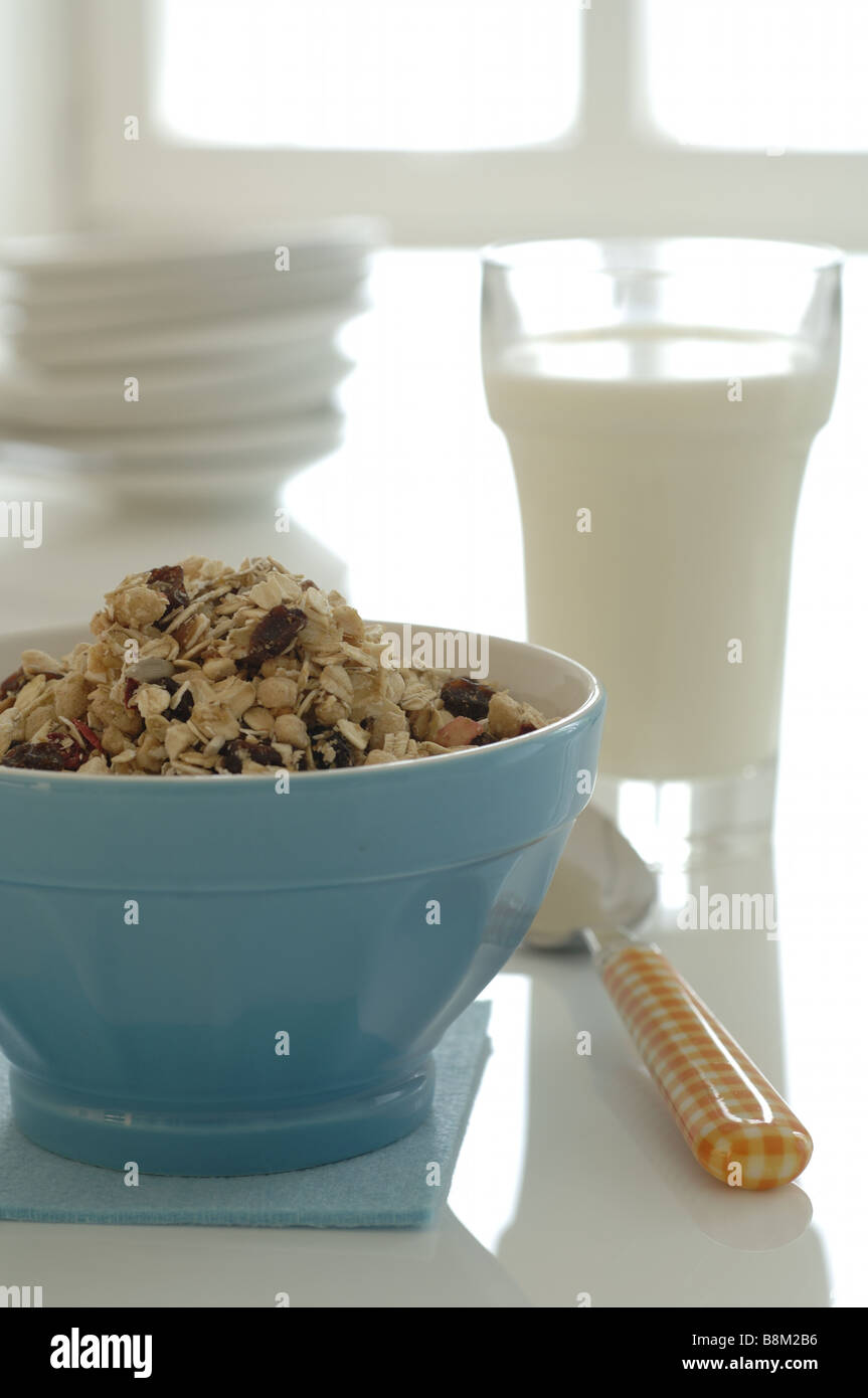a bowl with cereals Stock Photo