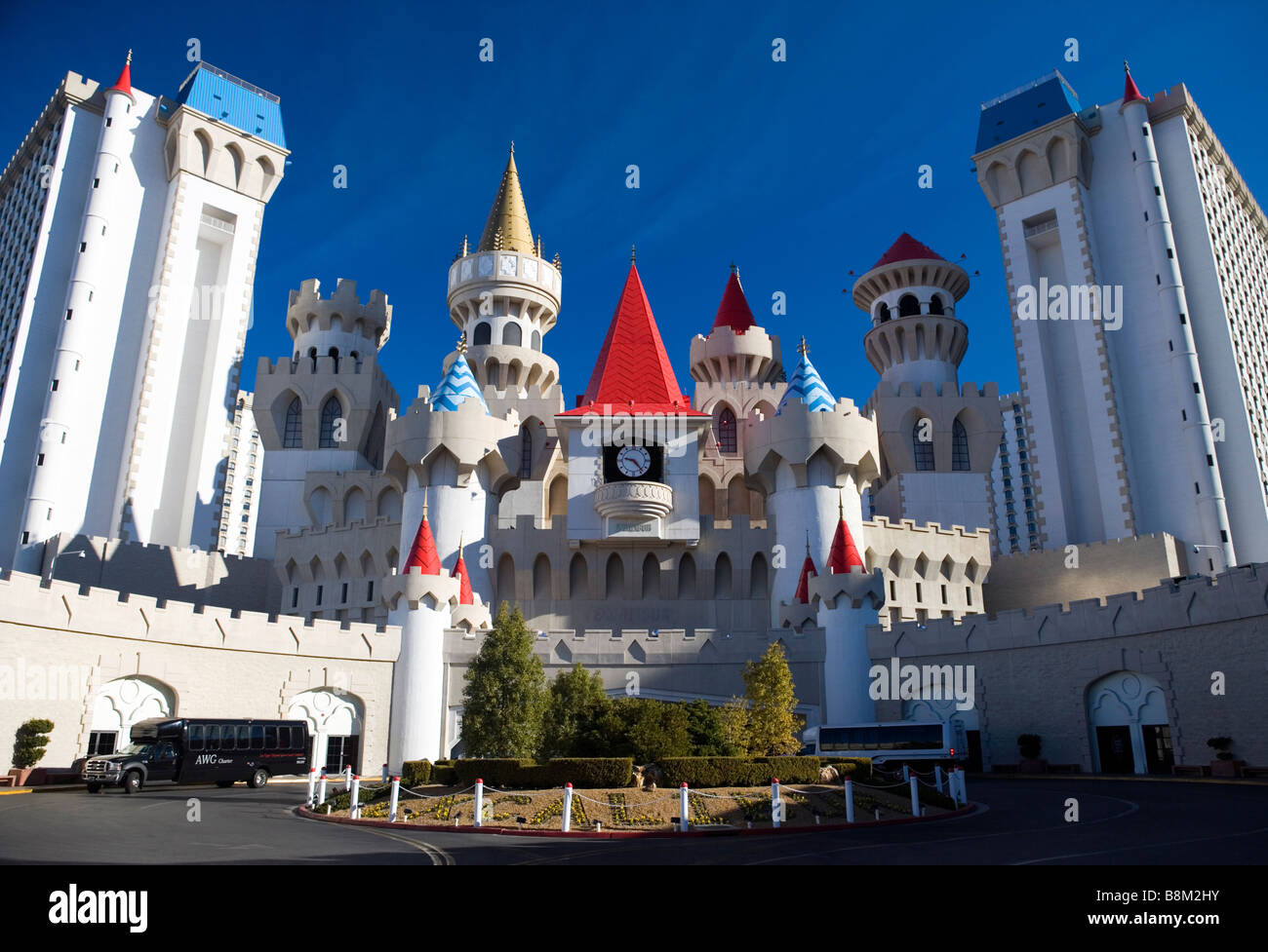 Excalibur Hotel and casino on the Las Vegas strip, Nevada, USA Stock Photo