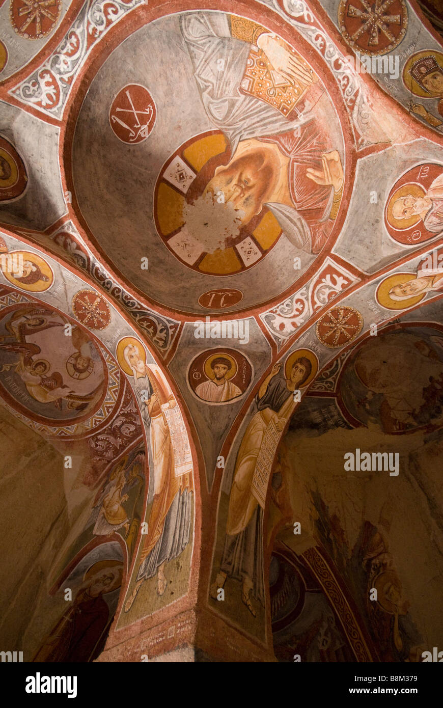 Cappadocia, Goereme open air museum, fresco in Elmali Church, Turkey Stock Photo