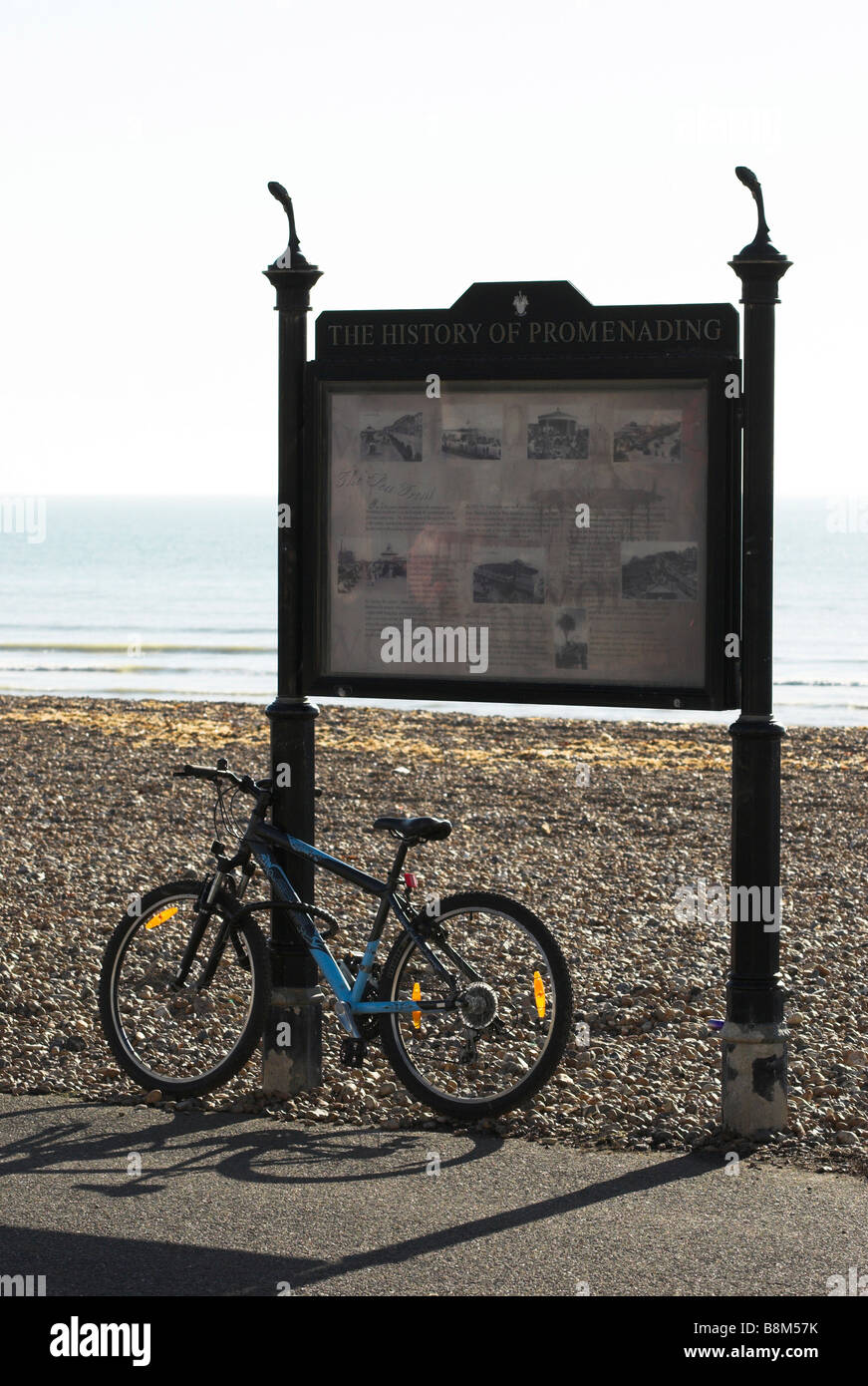 Parked on the promenade - Worthing, West Sussex. Stock Photo