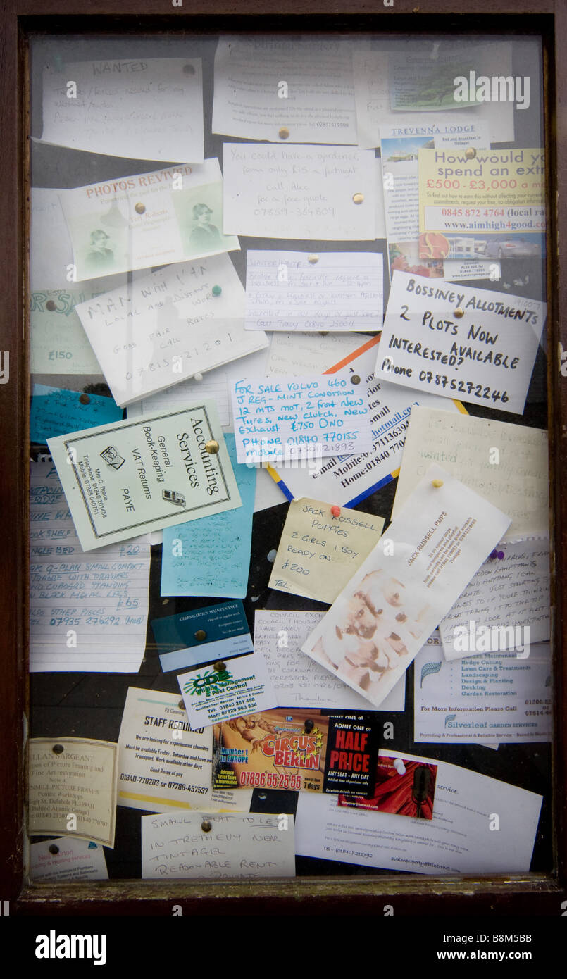Community bulletin board hires stock photography and images Alamy