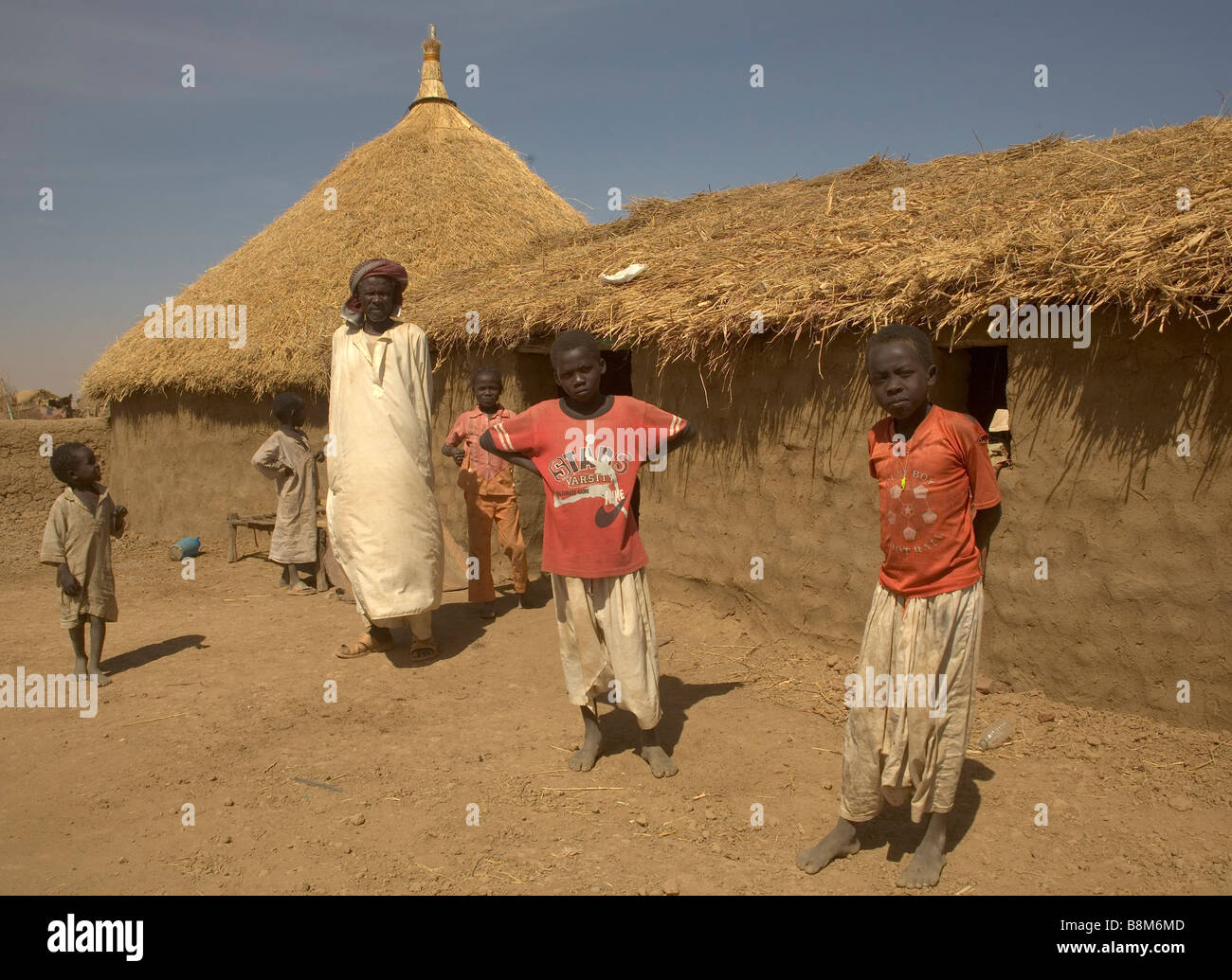Men in the Kassala at Erythrean border Sudan Stock Photo