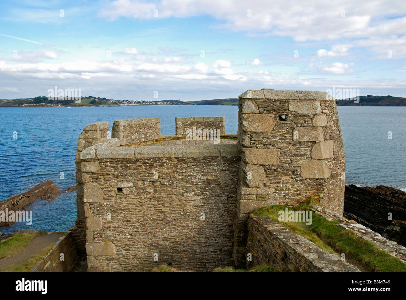 Little Dennis Blockhouse at Pendennis castle in falmouth, Cornwall, UK Stock Photo