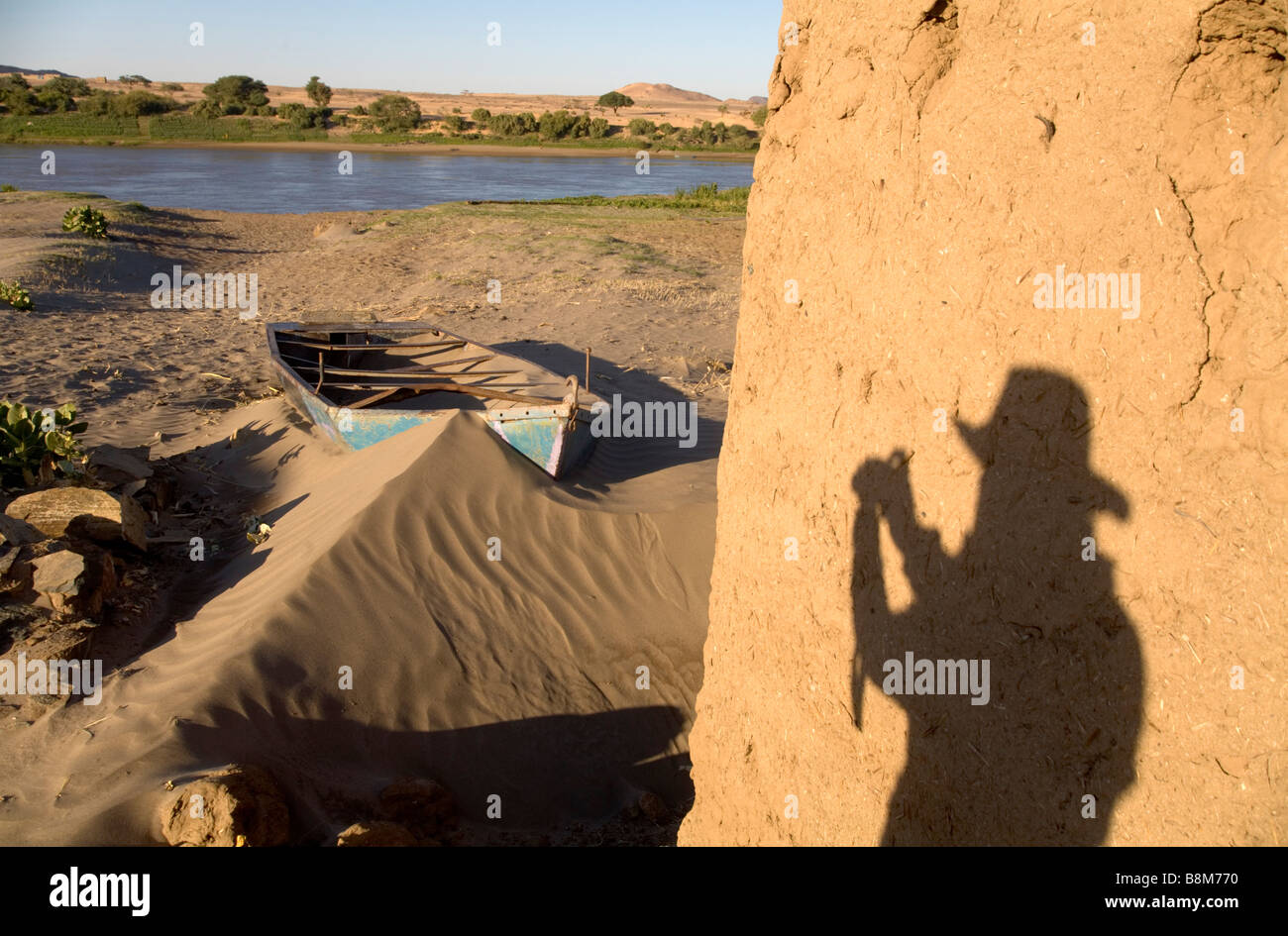 View at the 4th Nile River catharact region Nubia Sudan Stock Photo