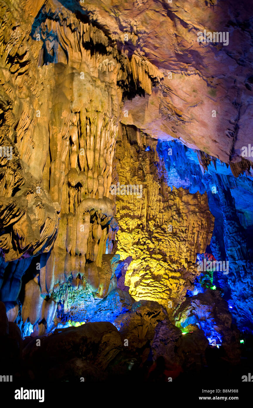 Reed Flute Cave in Guilin Guangxi Province China Stock Photo Alamy