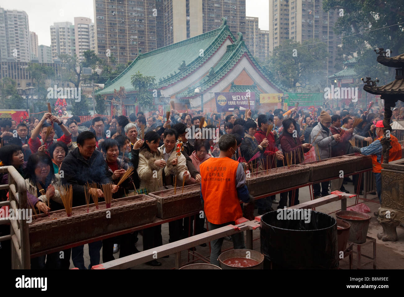 During the Lunar New Year, crowds of worshippers and devotees flock to ...