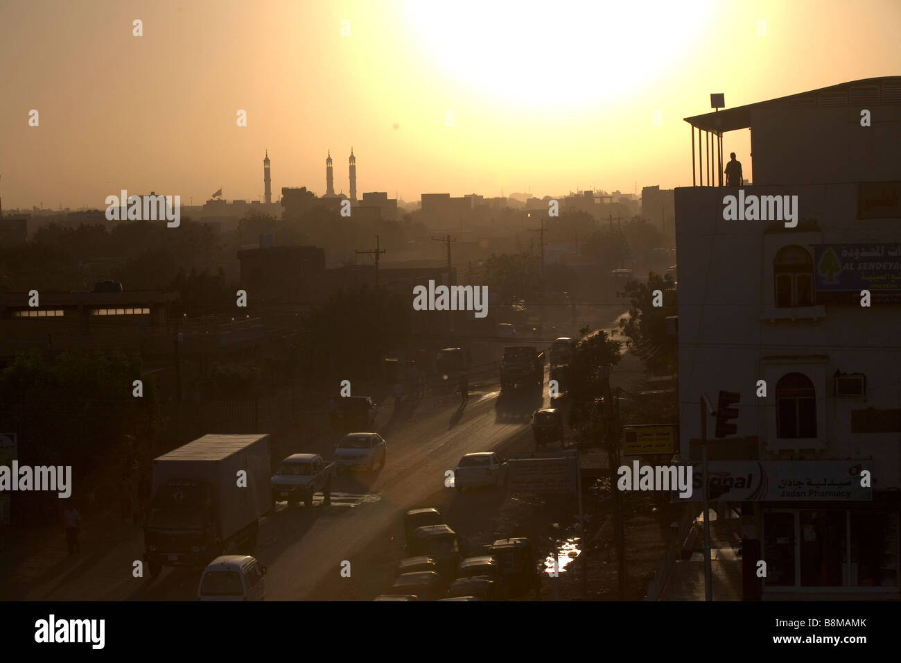 View at the street of Khartoum Sudan Stock Photo