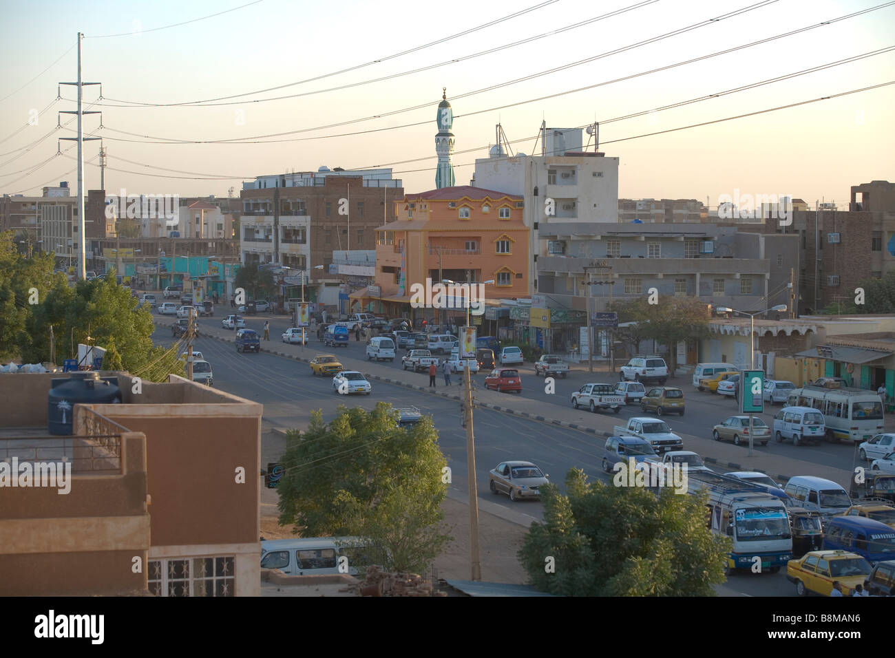 Street at the Khartoum Sudan Stock Photo