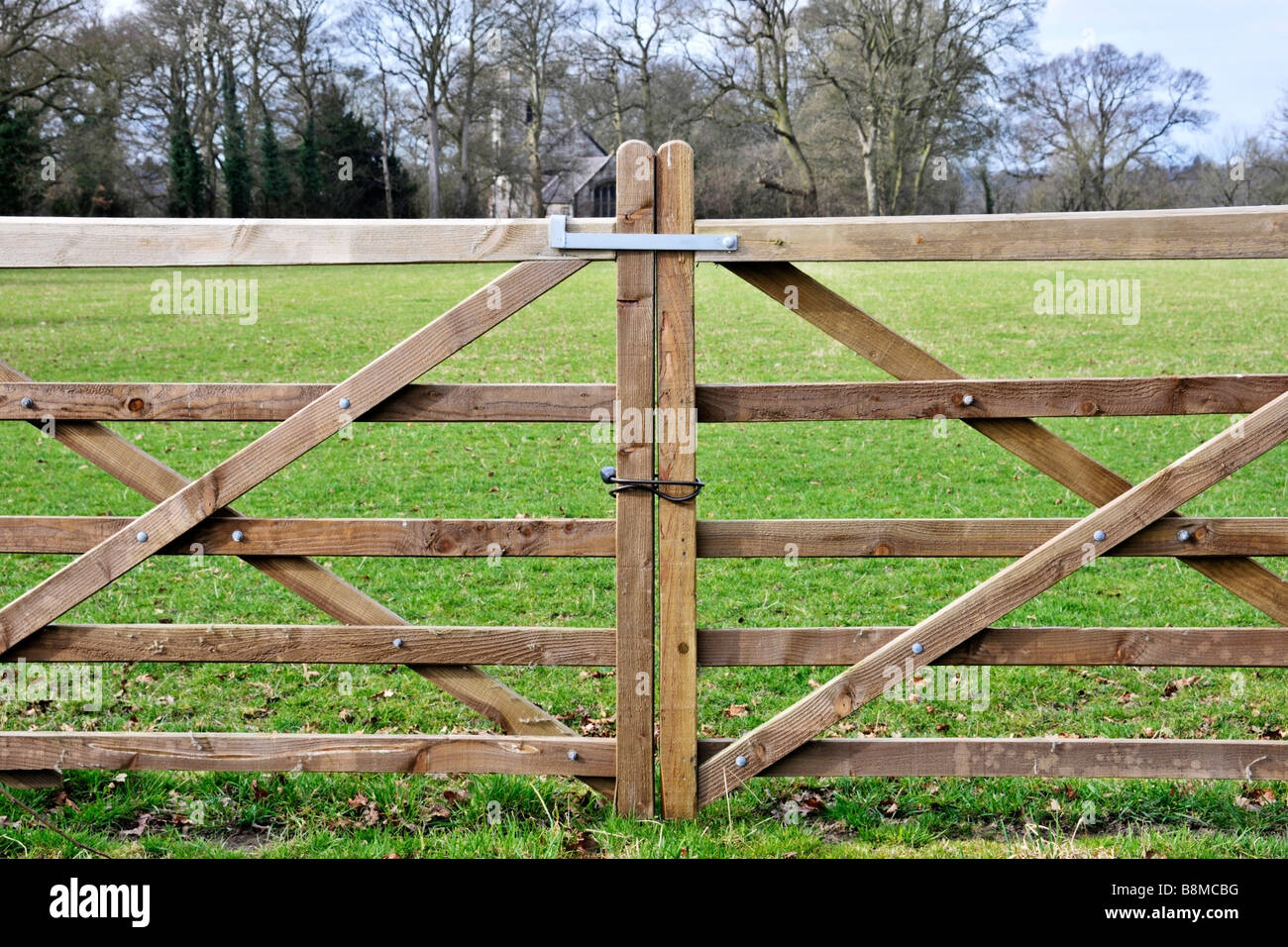 old gate entrance to field Stock Photo Alamy