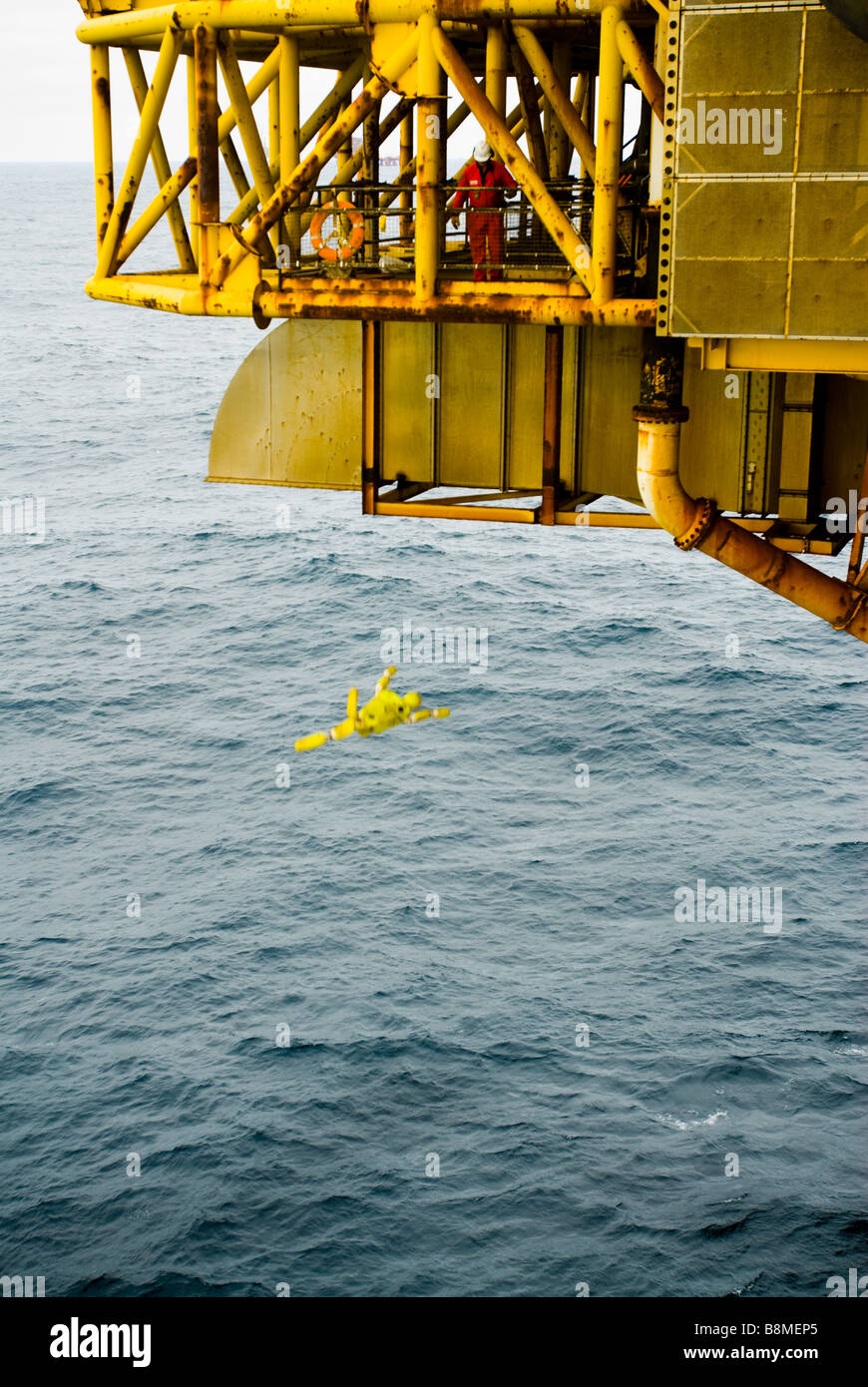 photograph of man overboard exercise with dummy falling Stock Photo Alamy