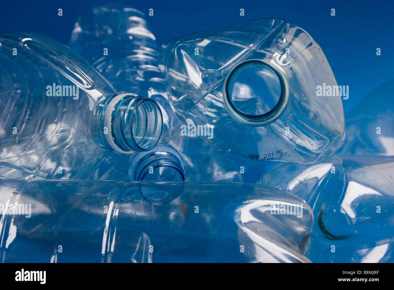 empty plastic water bottles ready to be recycled Stock Photo Alamy