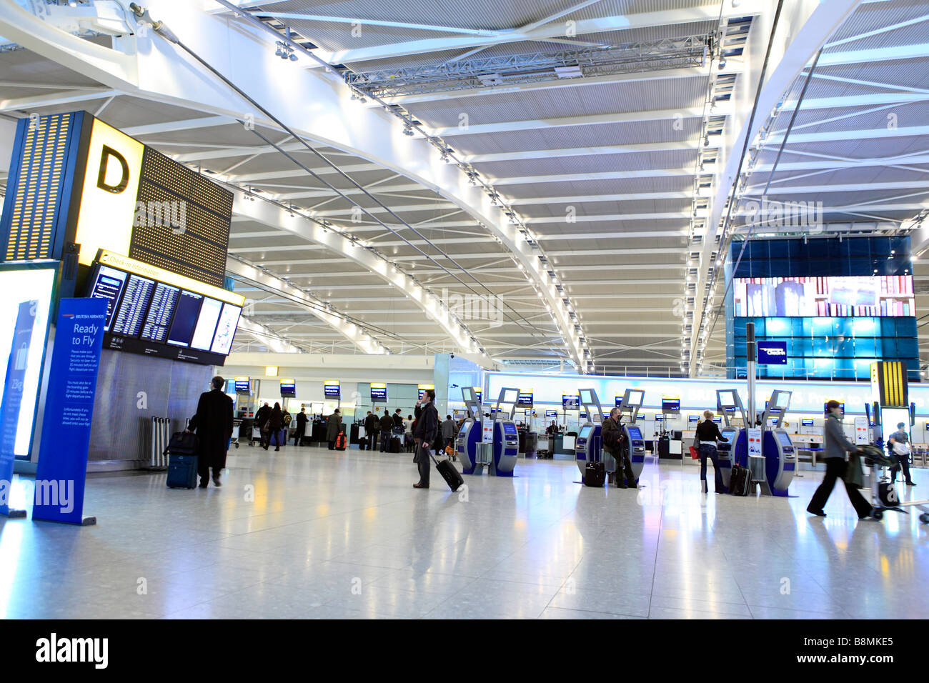 united kingdom west london heathrow airport terminal five the departures hall Stock Photo