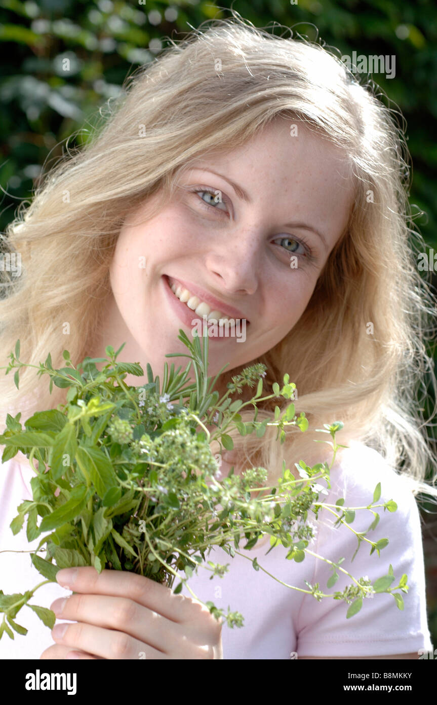 Beauty prescriptions with herbs Stock Photo
