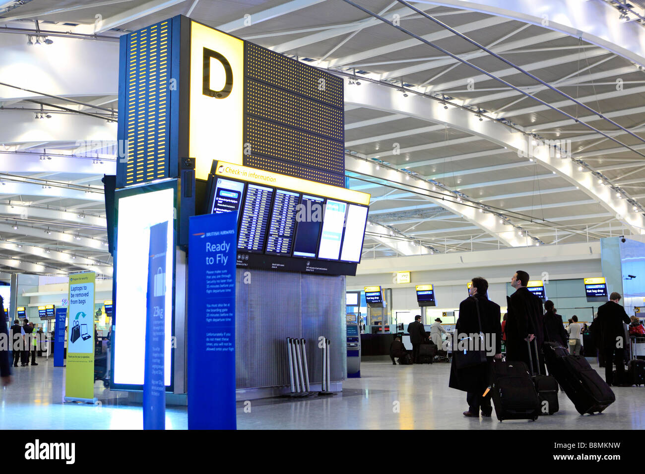 united kingdom west london heathrow airport terminal five the departures hall Stock Photo