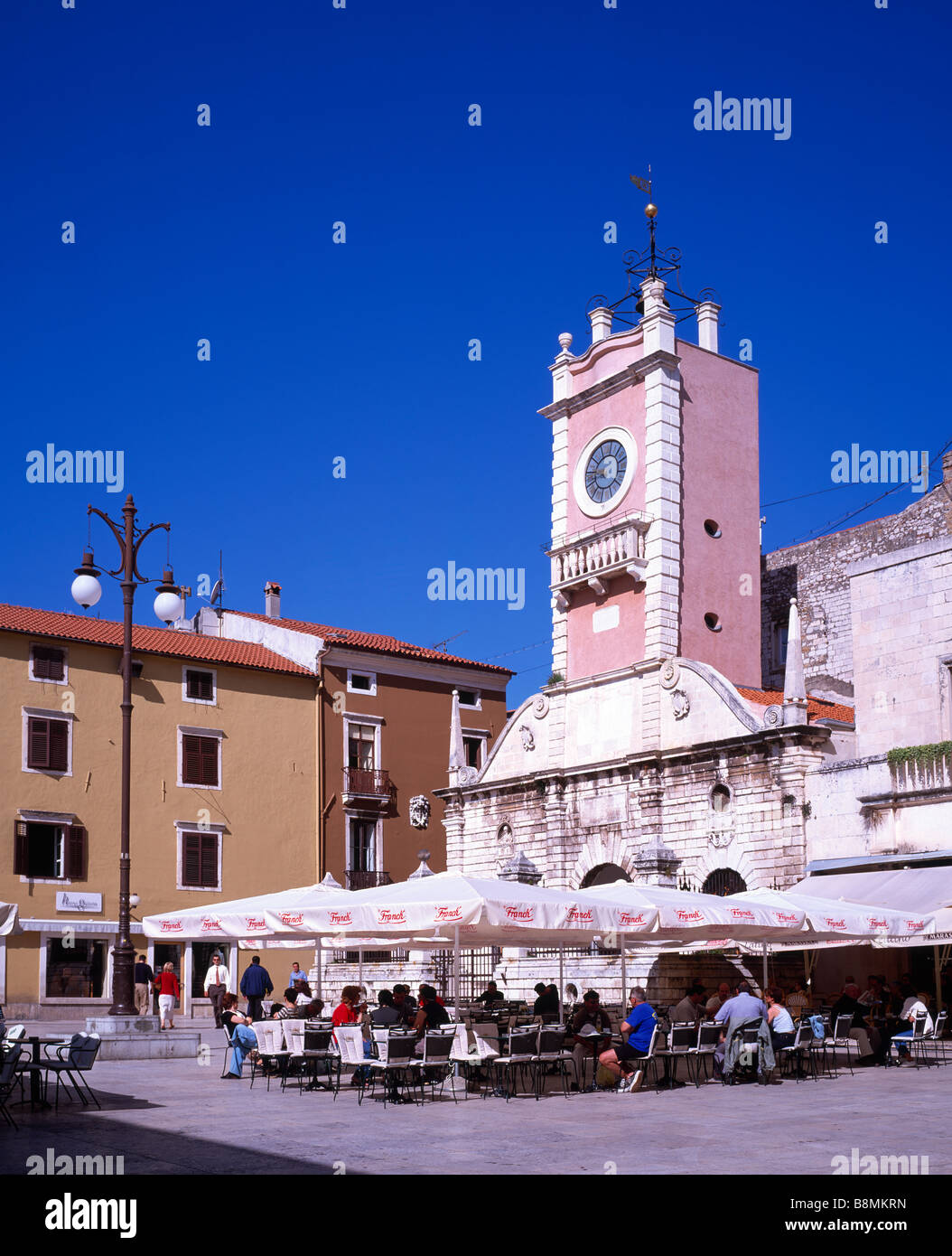 Renaissance Town Watchtower and Cafe in Narodni trg, Zadar, Croatia ...